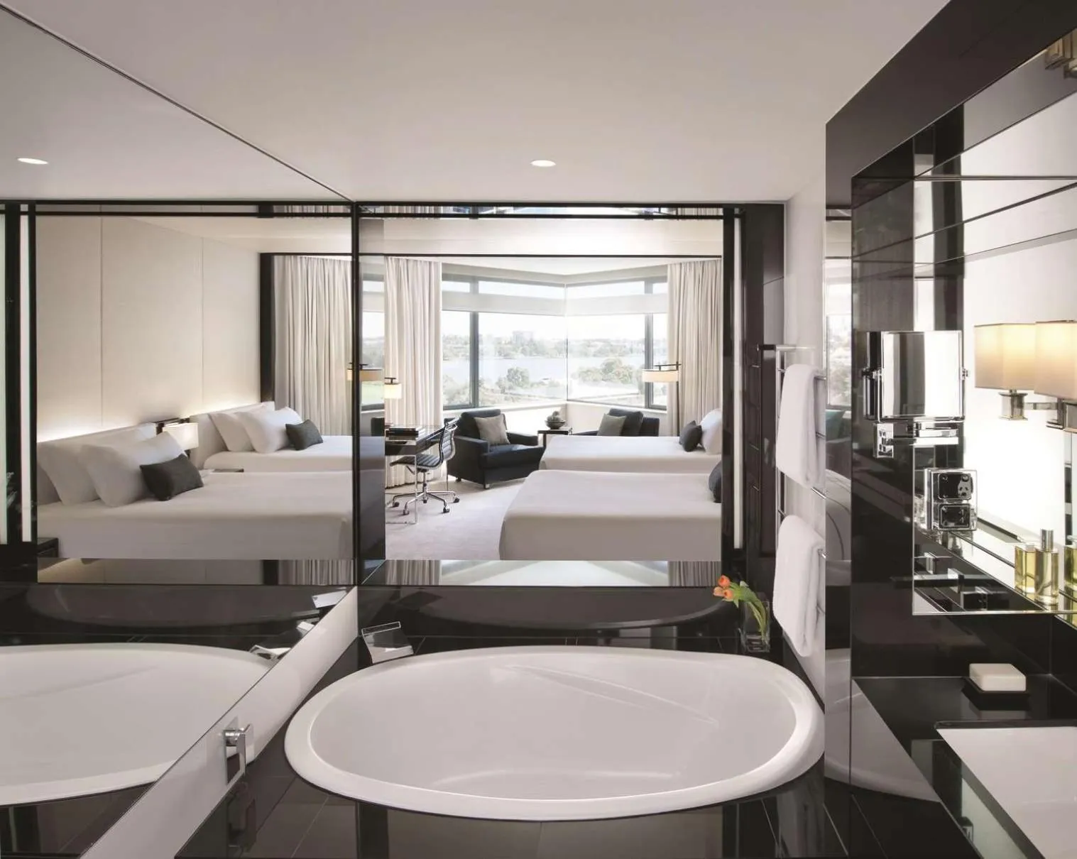 Bedroom, Bed in Crown Metropol Perth
