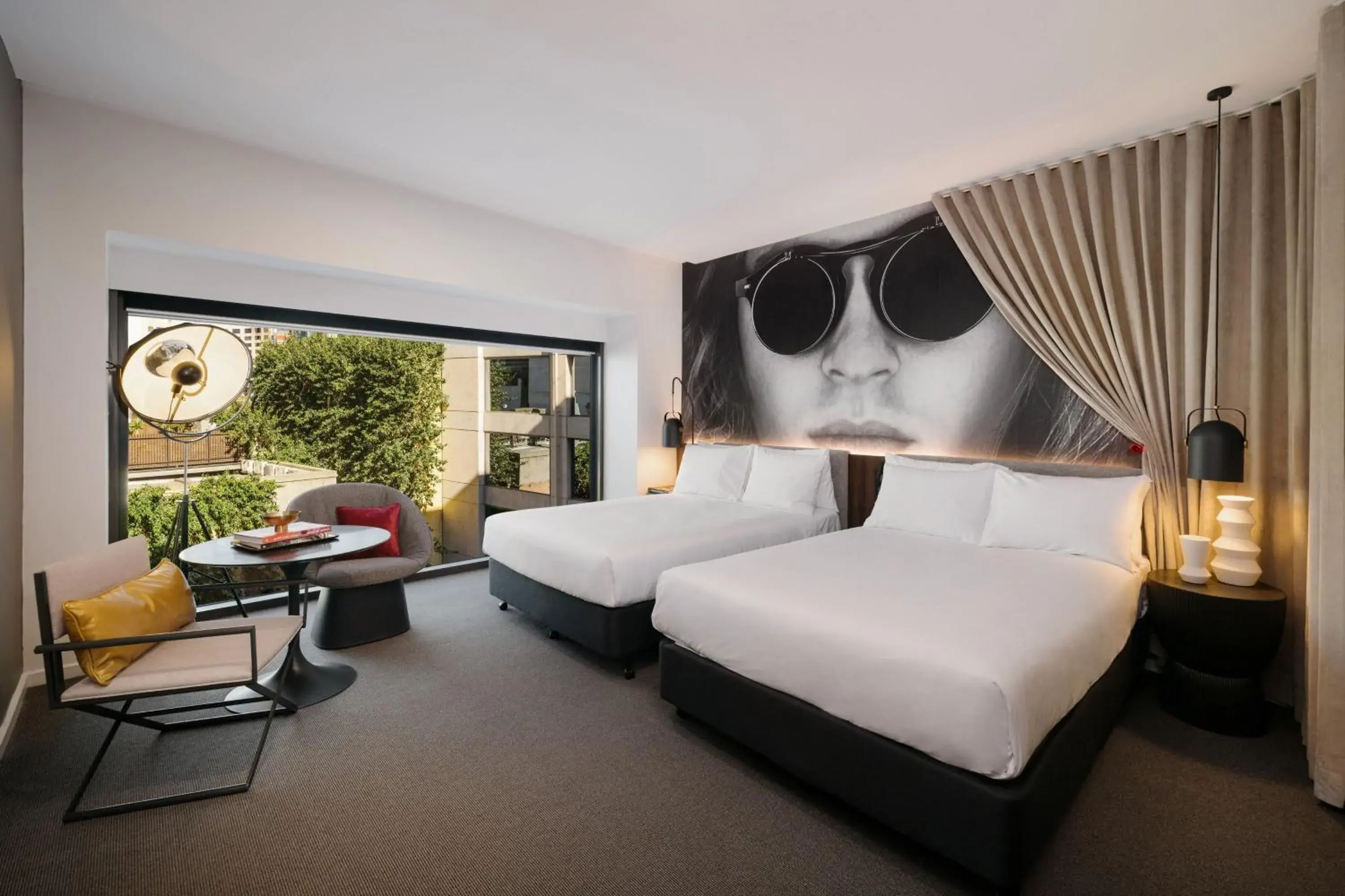 Standard Double Room with Two Double Beds and Atrium View in Hotel Indigo Melbourne on Flinders by IHG Standard Double Room with Two Double Beds and Atrium View in Hotel Indigo Melbourne on Flinders by IHG