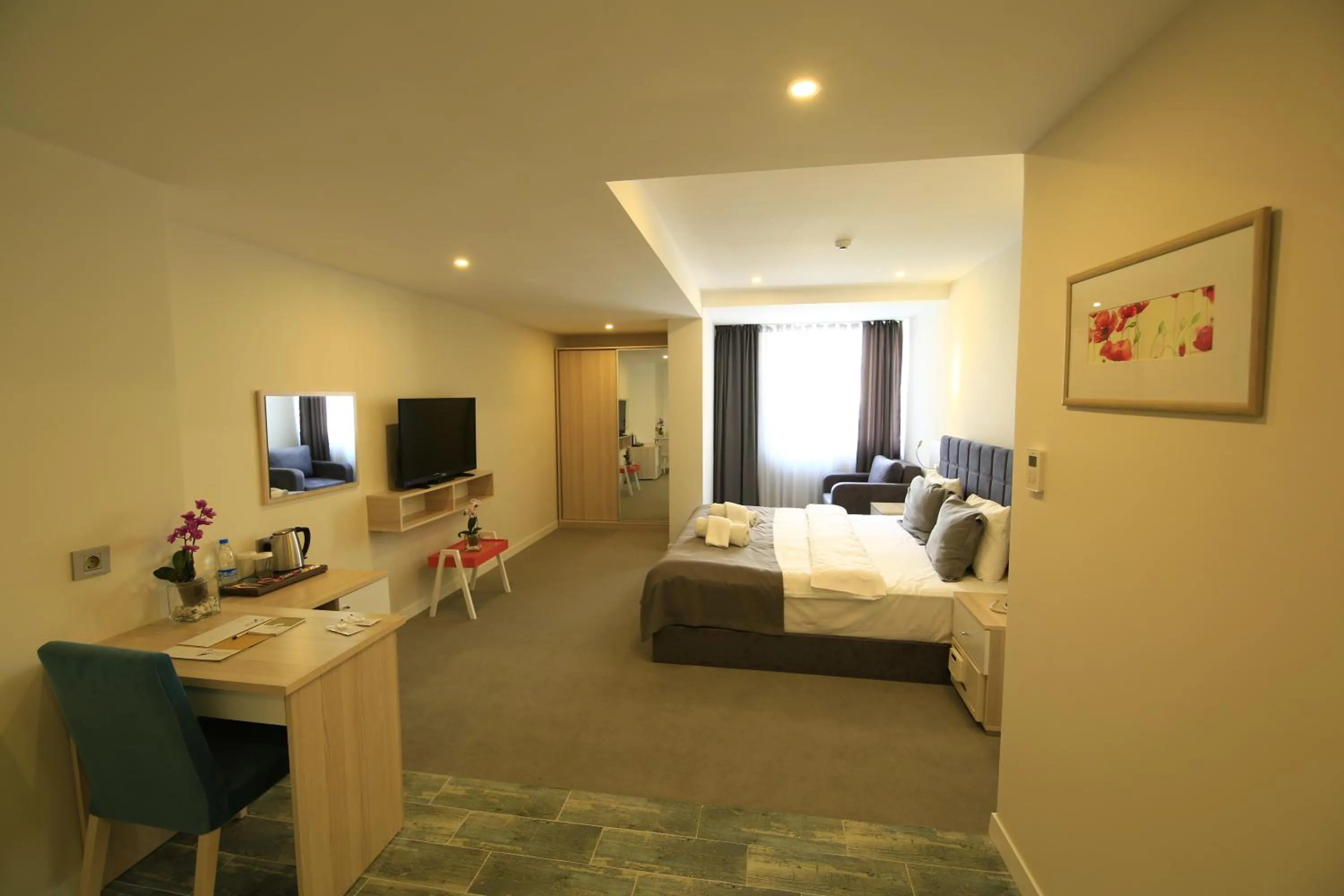 Living room, Bed in leto city hotel