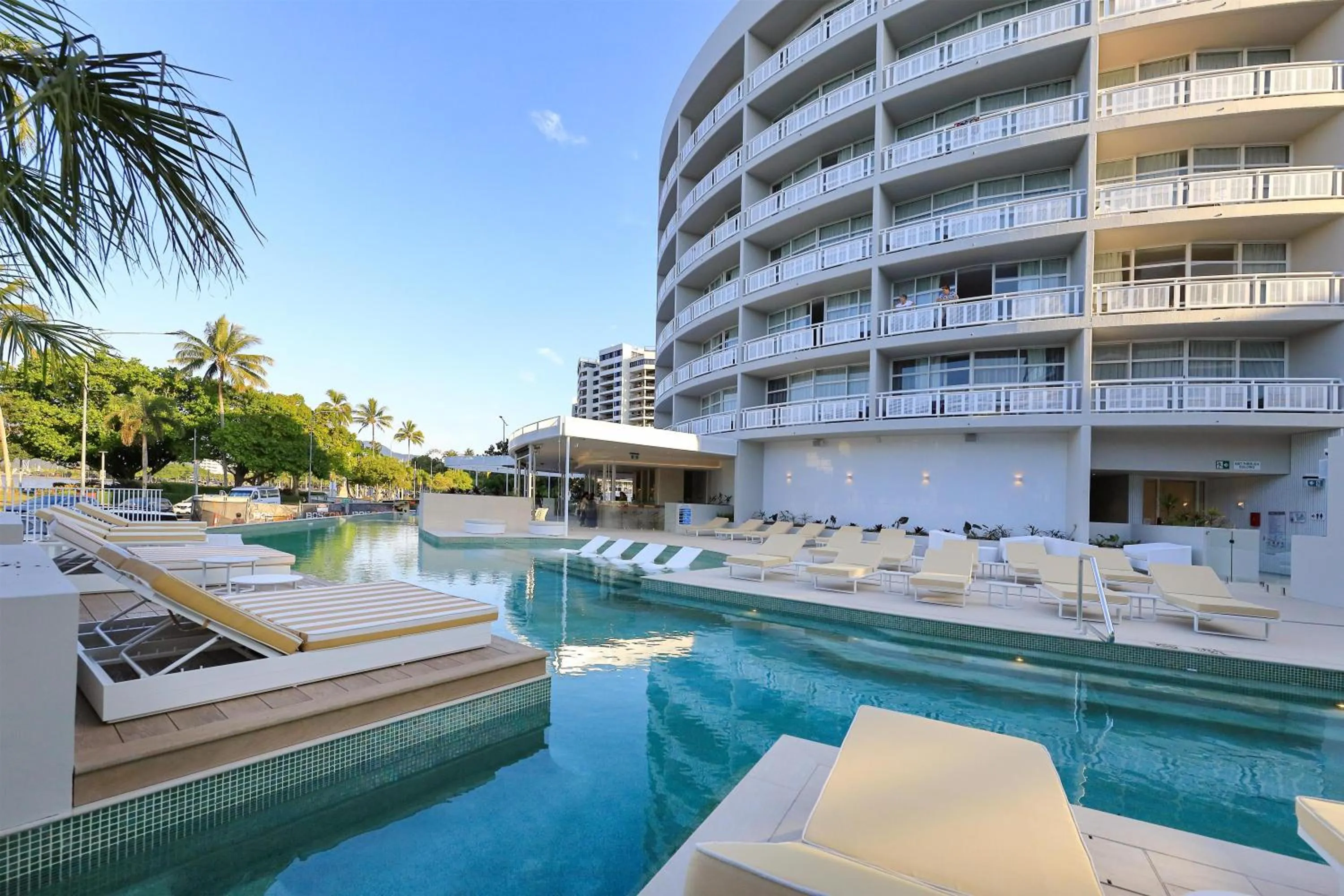 Pool view in DoubleTree by Hilton Cairns