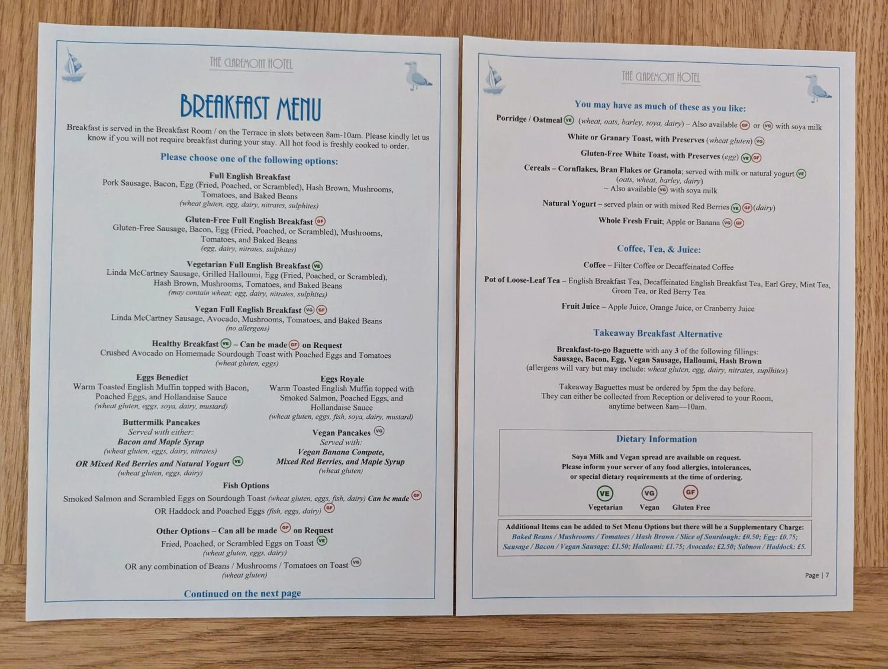 Breakfast in The Claremont Hotel-Adult Only