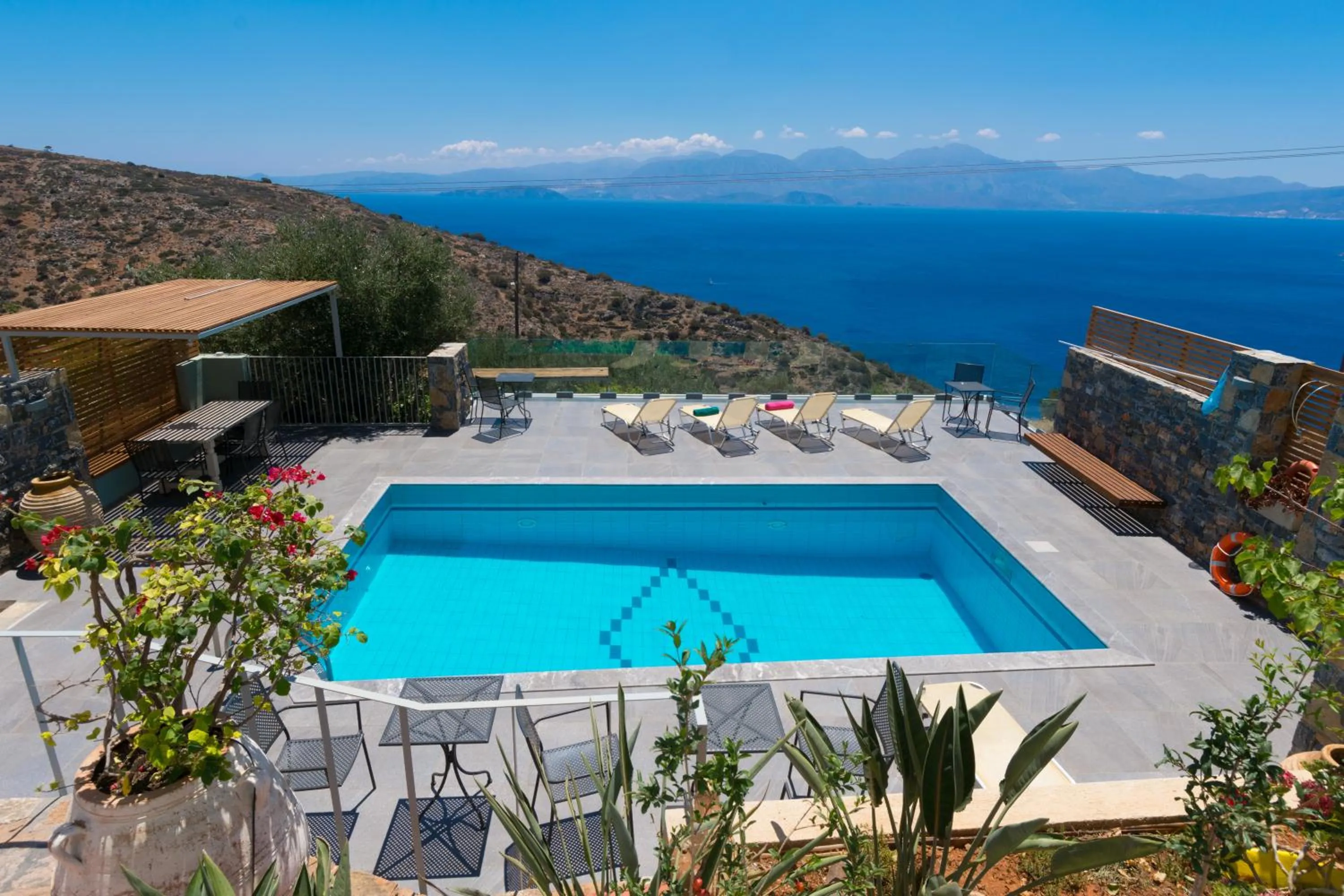 Pool view in Villa Olga