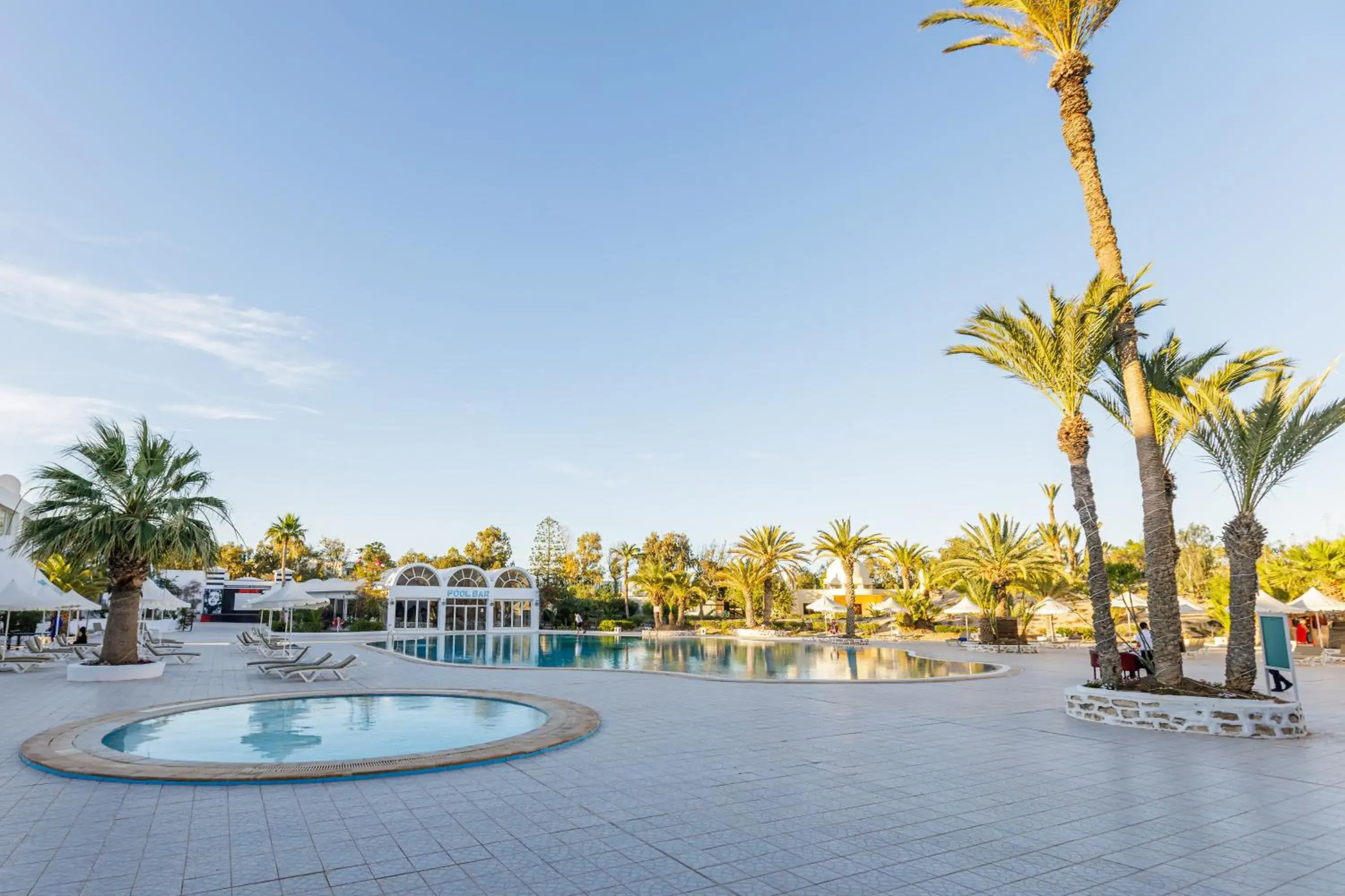 Pool view in Iris Hotel & Thalasso Pool view in Iris Hotel & Thalasso