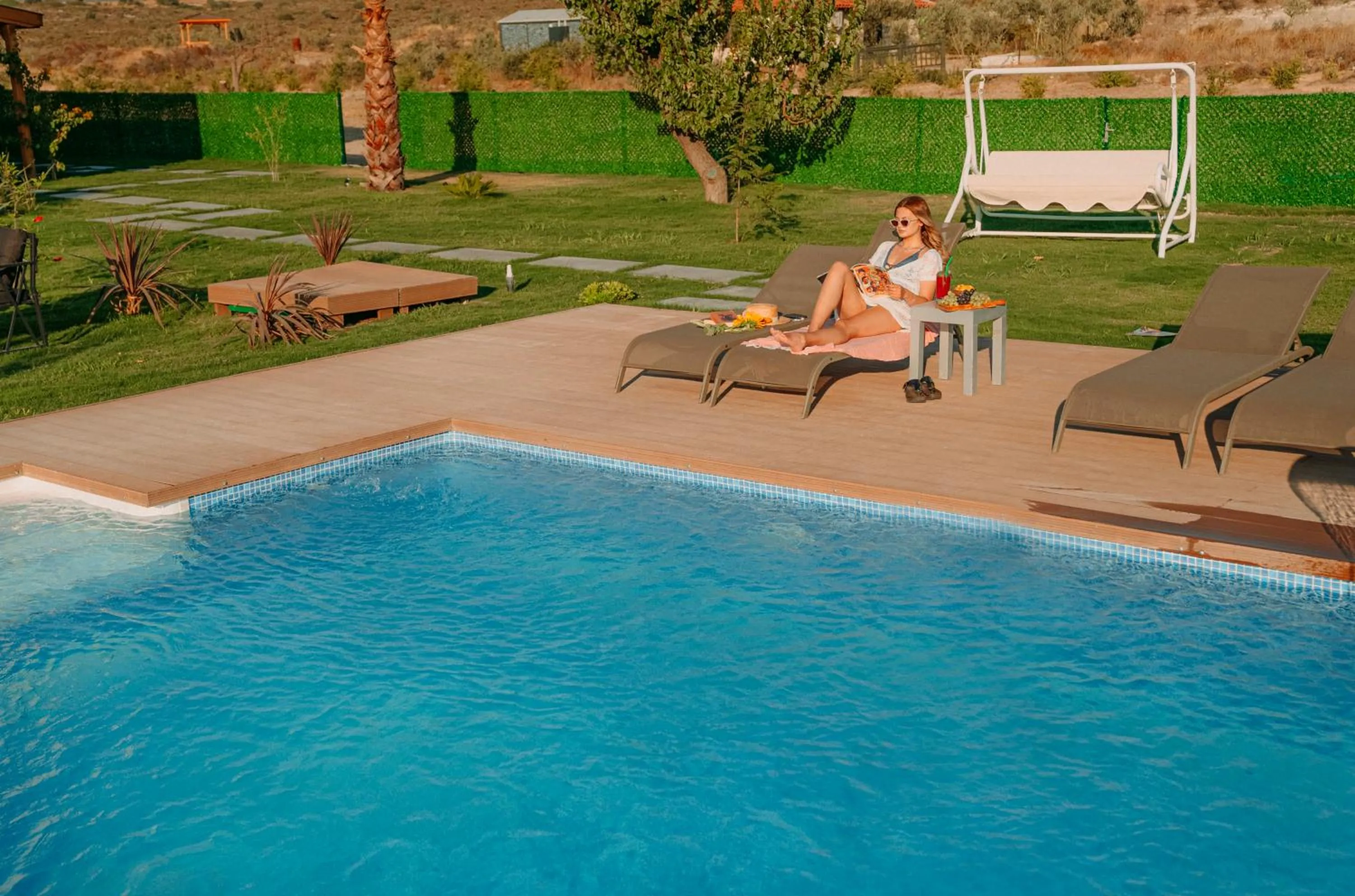 Pool view in Ali Baba Ciftligi Alacati