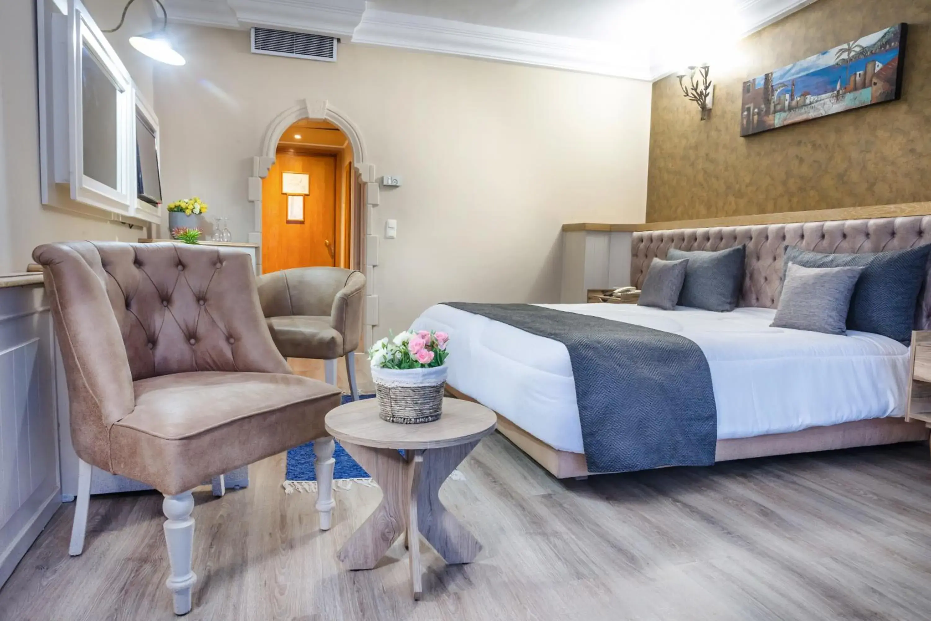 Photo of the whole room, Bed in Hotel El Habib Monastir Photo of the whole room, Bed in Hotel El Habib Monastir