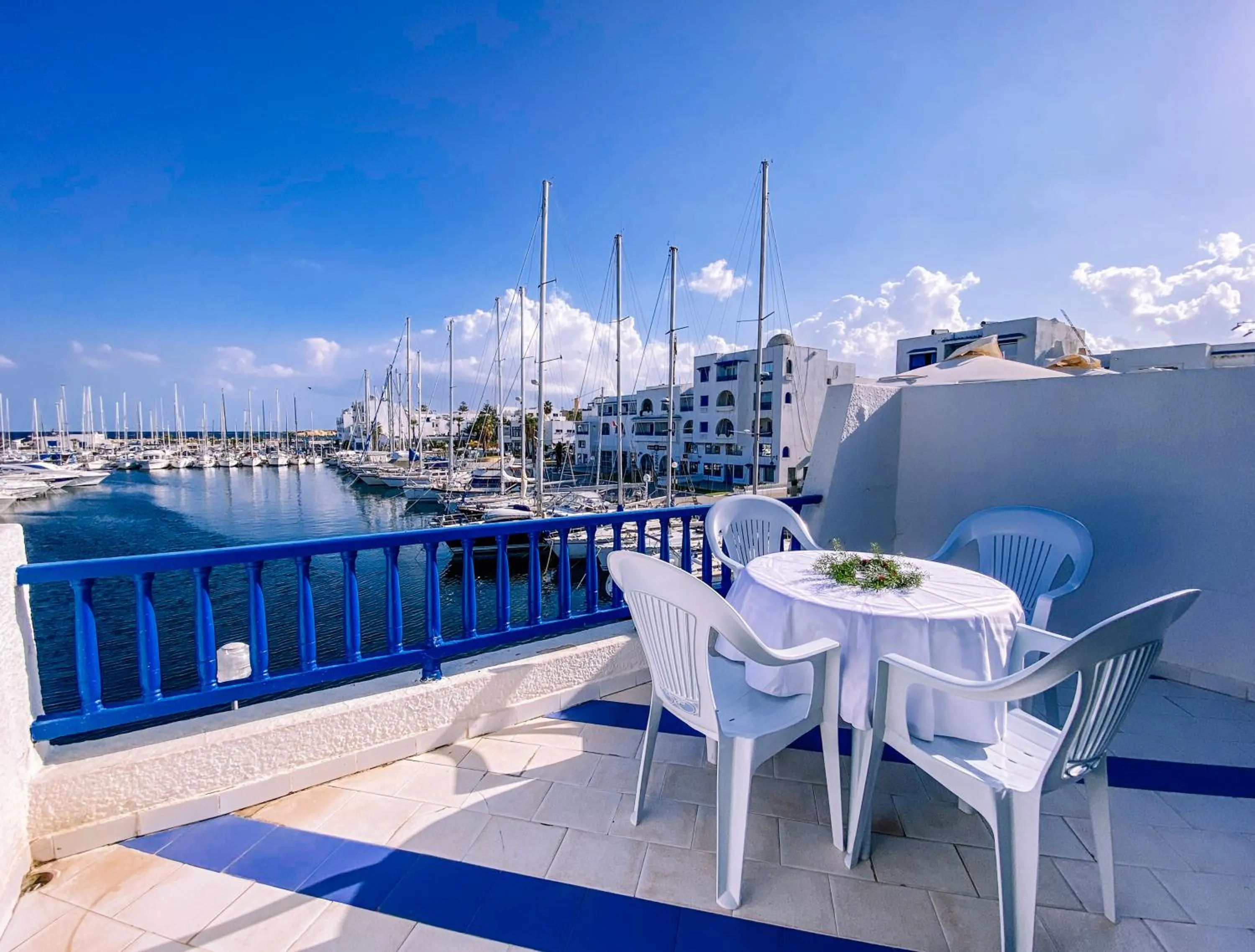 Balcony/Terrace in Marina Cap Monastir- Appart'Hôtel