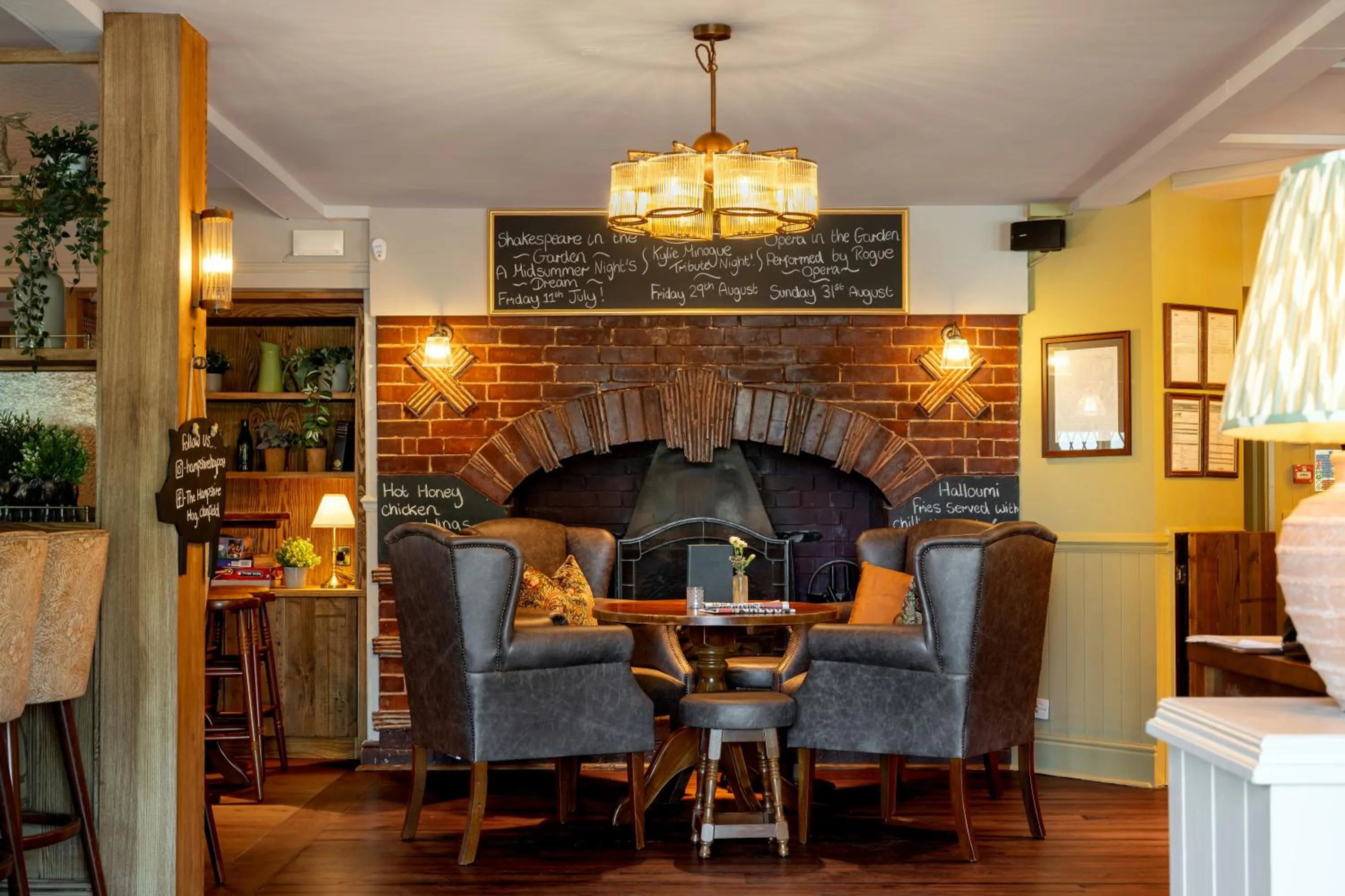 Seating area in The Hampshire Hog