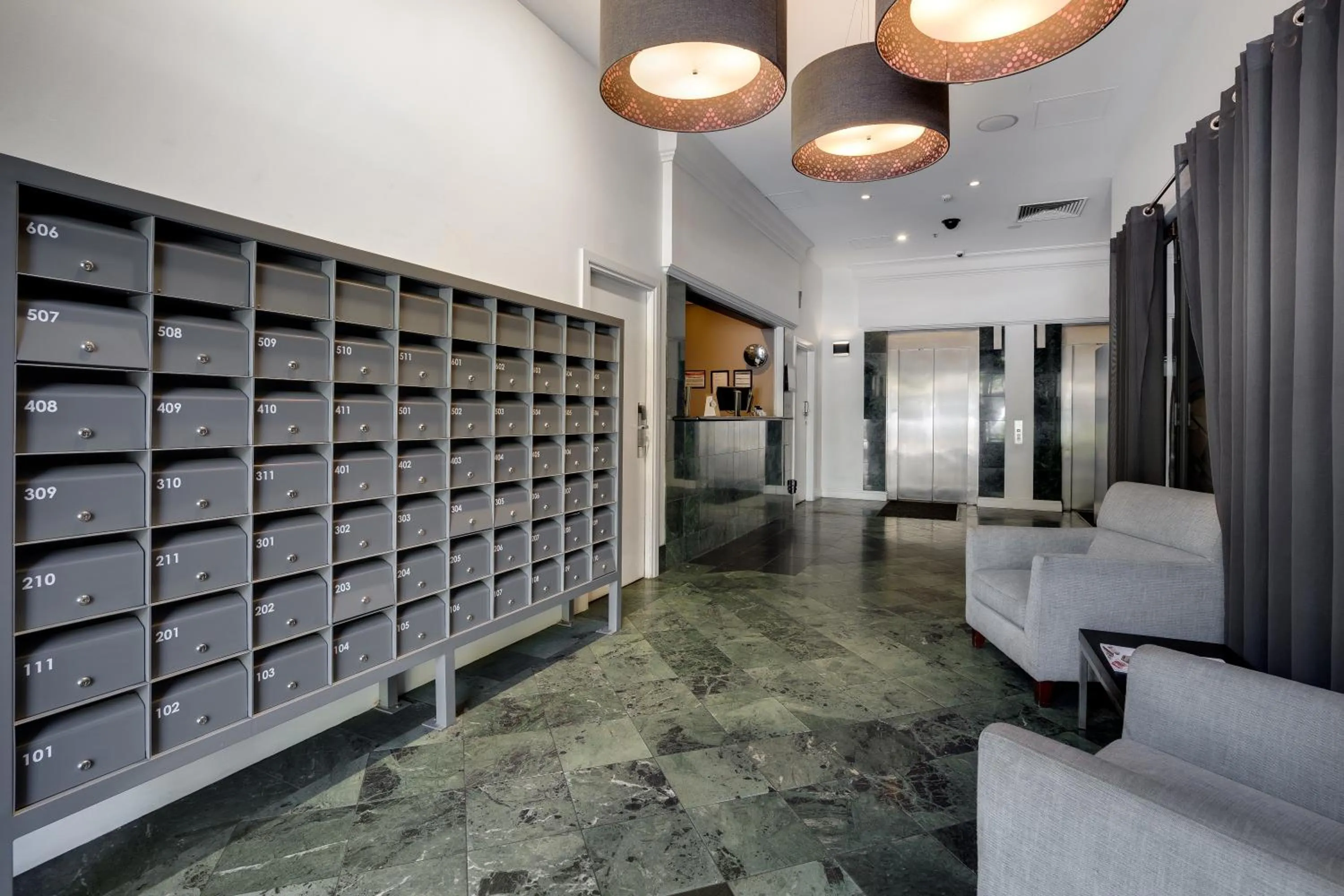 Lobby or reception in Frome Apartments