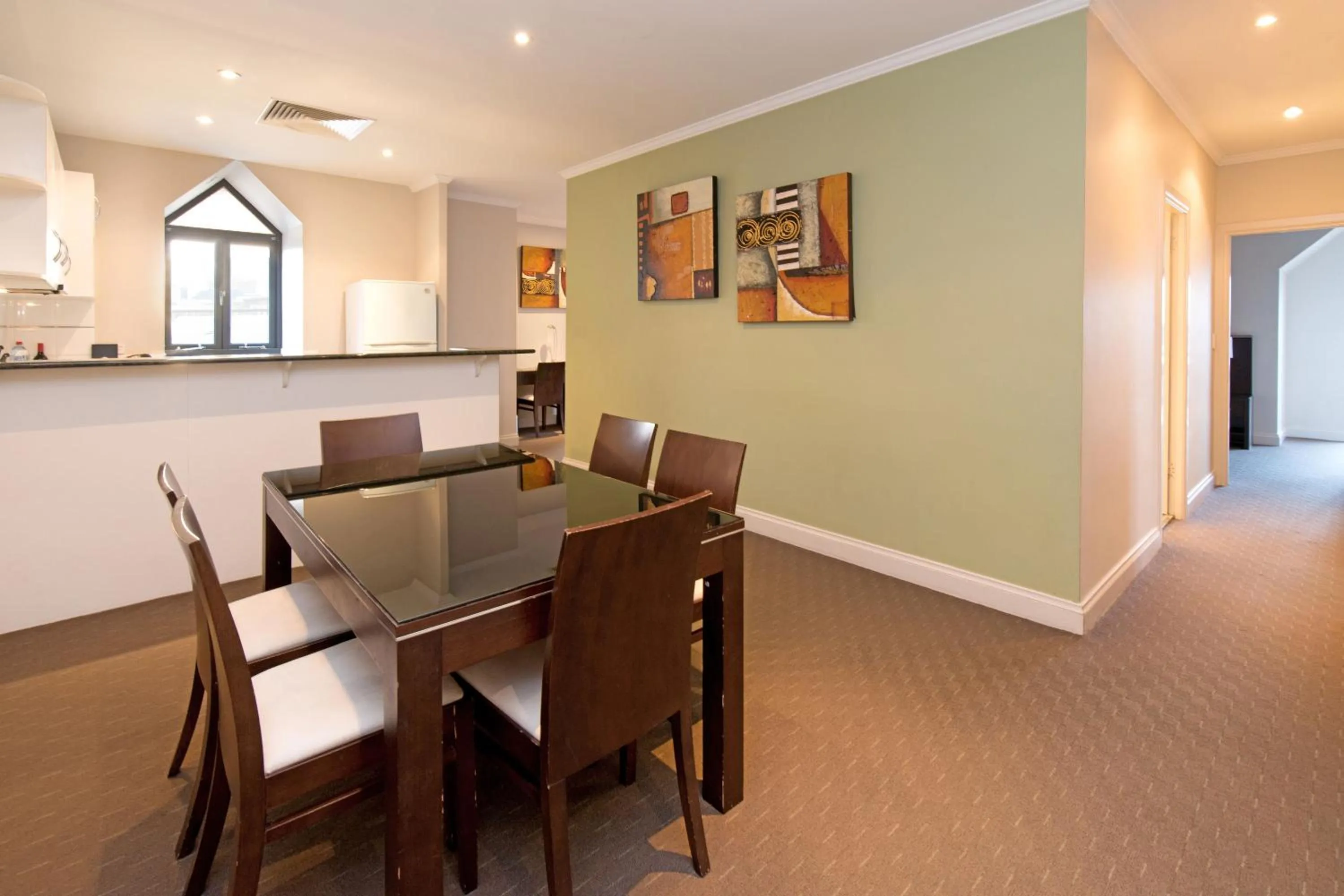 Dining area in Frome Apartments