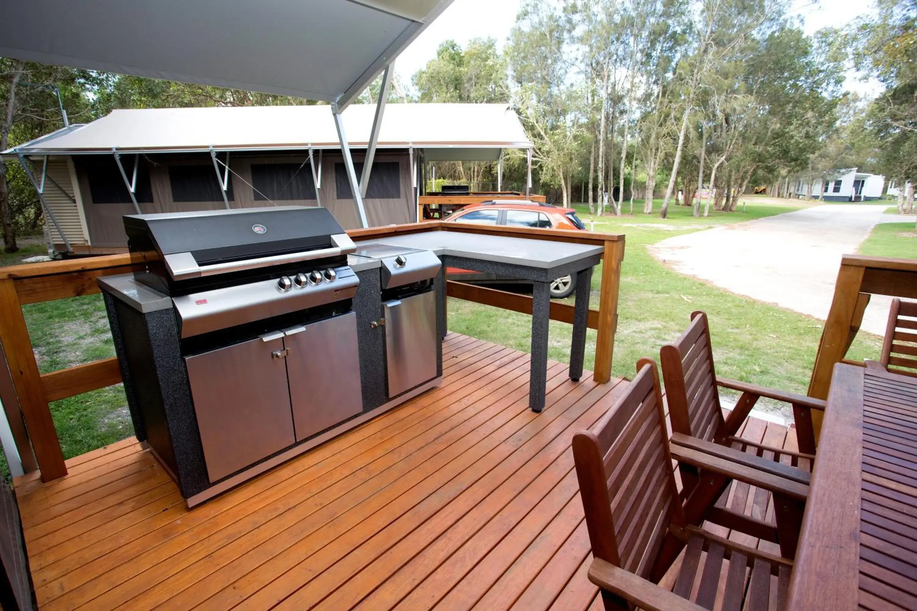 Balcony/Terrace, BBQ Facilities in Discovery Parks - Byron Bay