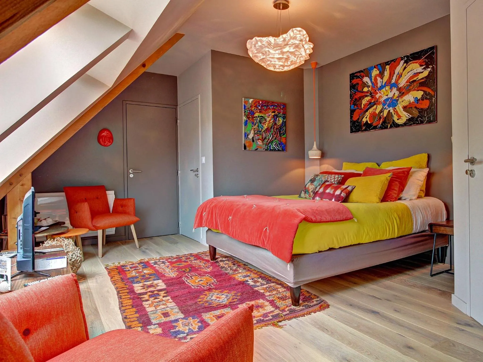 Bed in Le bouddha du lac