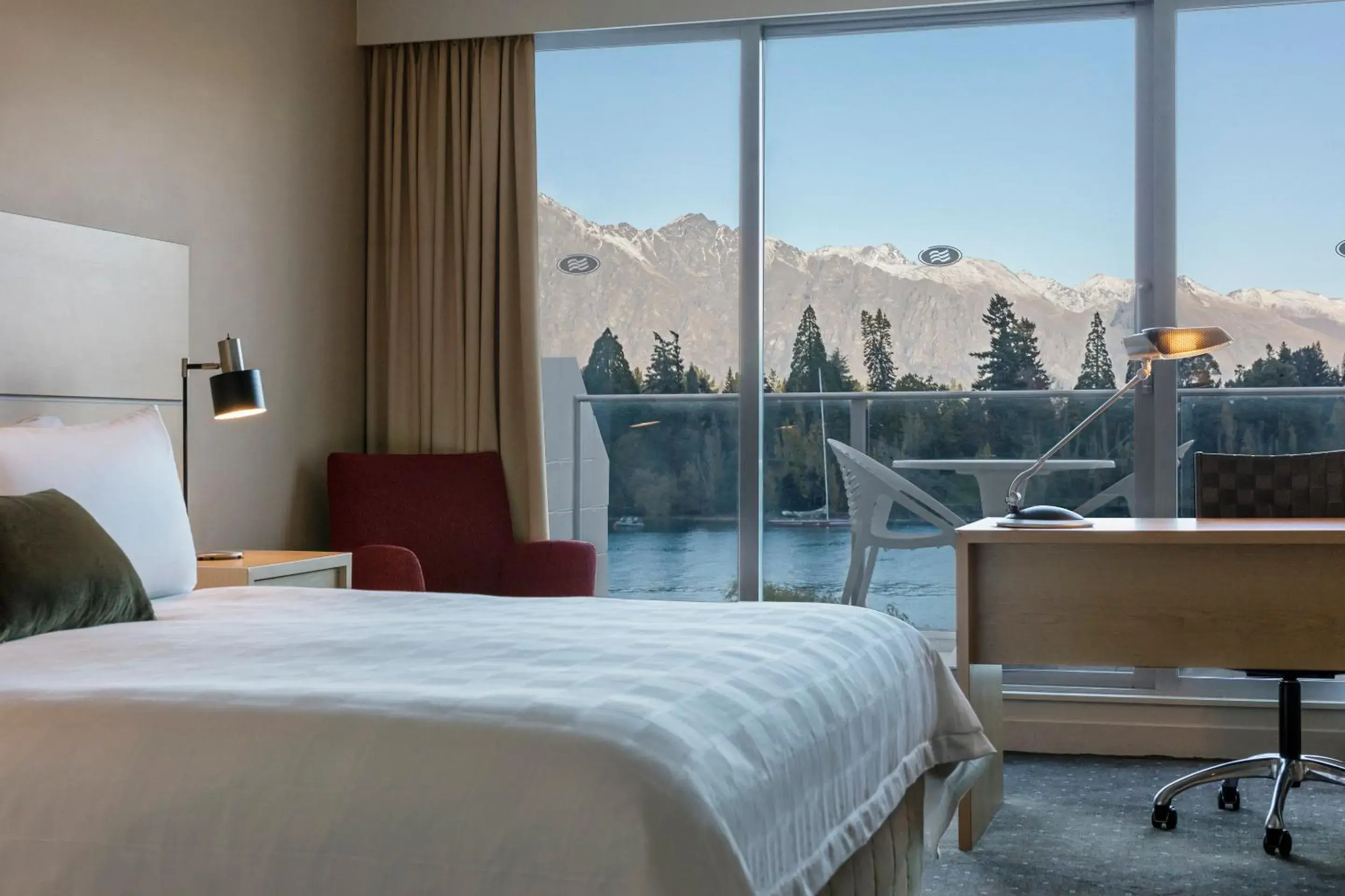 Standard King Room with Balcony and River View in Crowne Plaza Queenstown by IHG Standard King Room with Balcony and River View in Crowne Plaza Queenstown by IHG