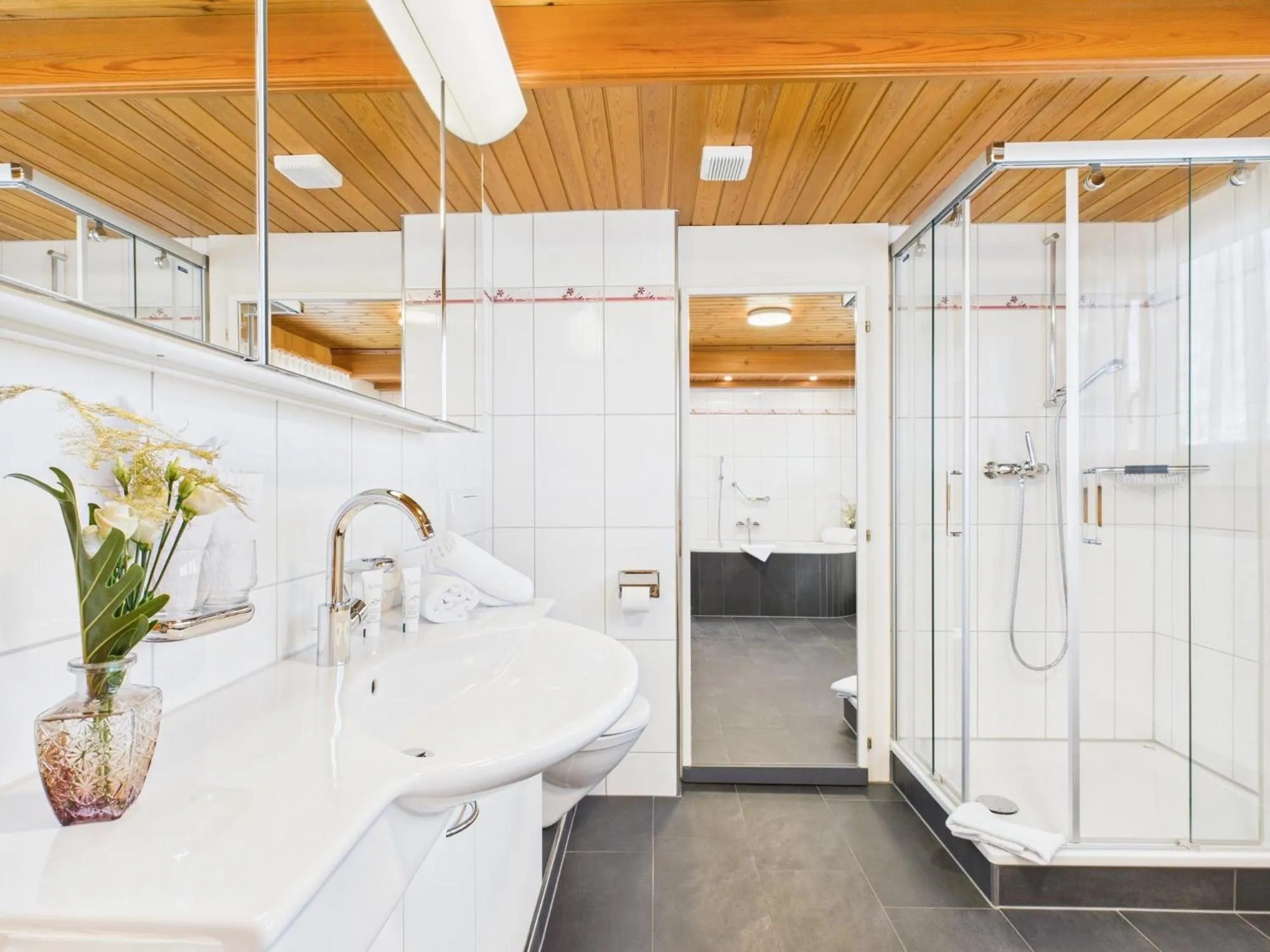 Shower in Bergblick Lodge - 3 Sterne Garni - Neueröffnung