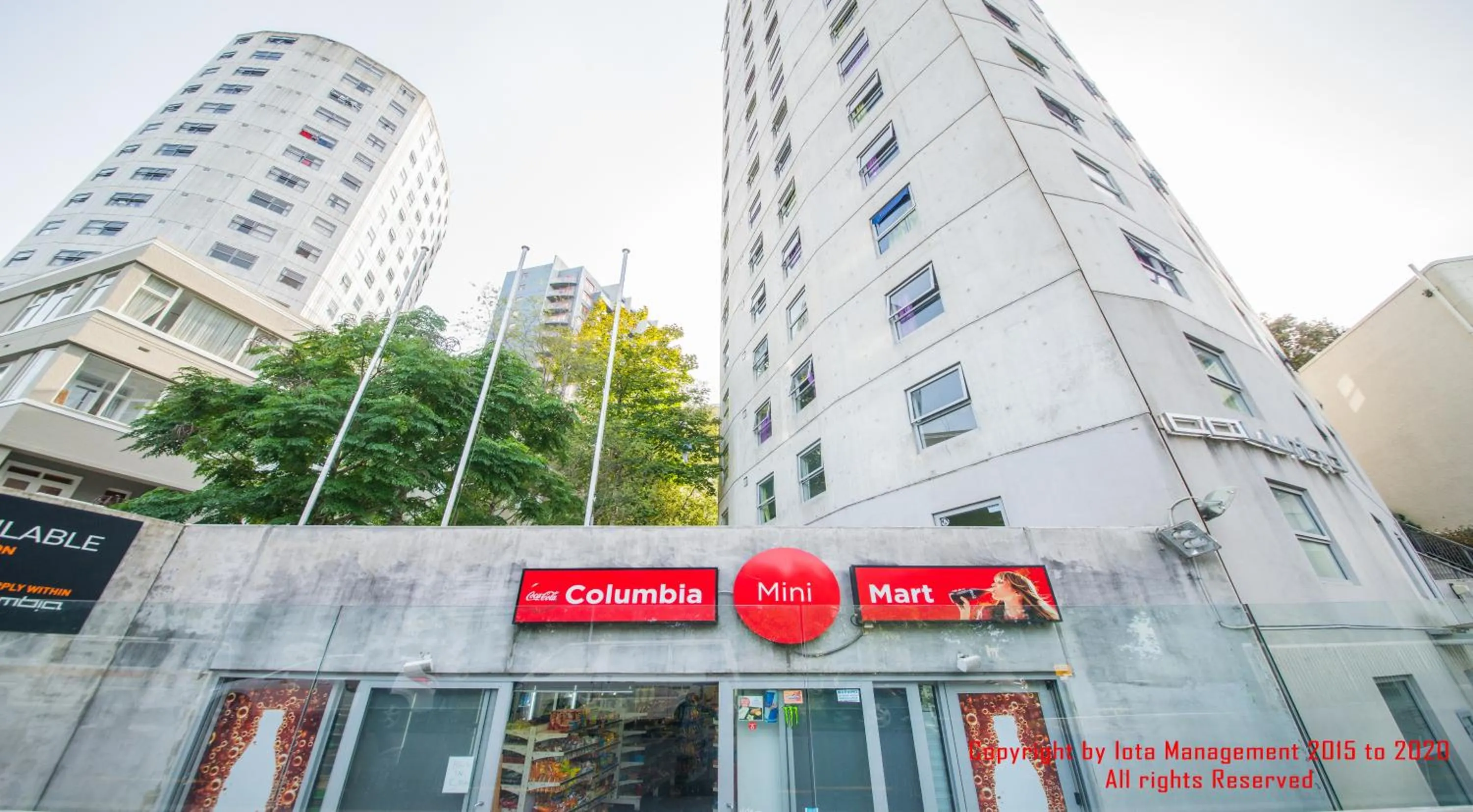 On-site shops in Columbia Apartments