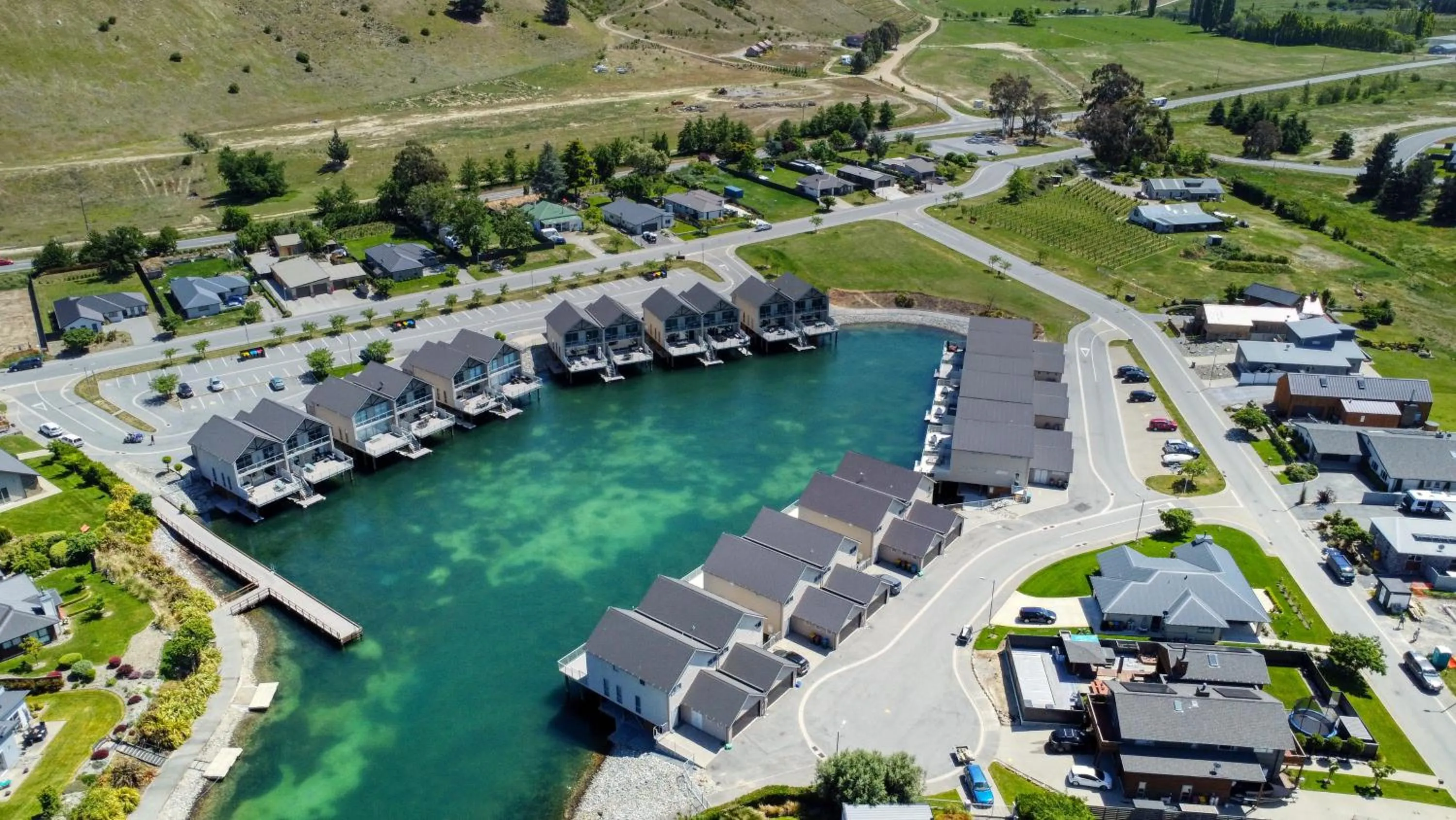 Bird's eye view in Marsden Lake Resort Central Otago