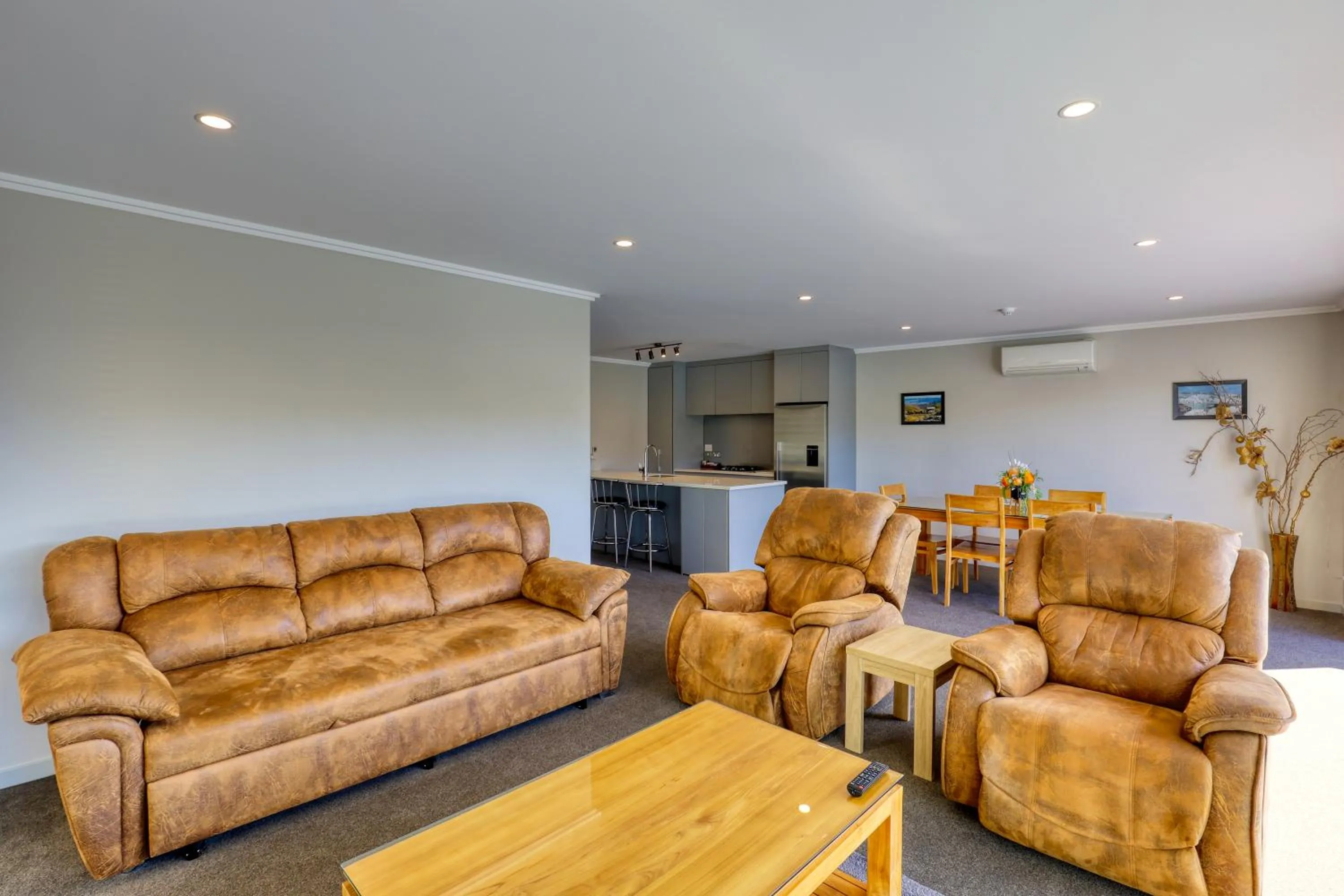 Living room in Marsden Lake Resort Central Otago