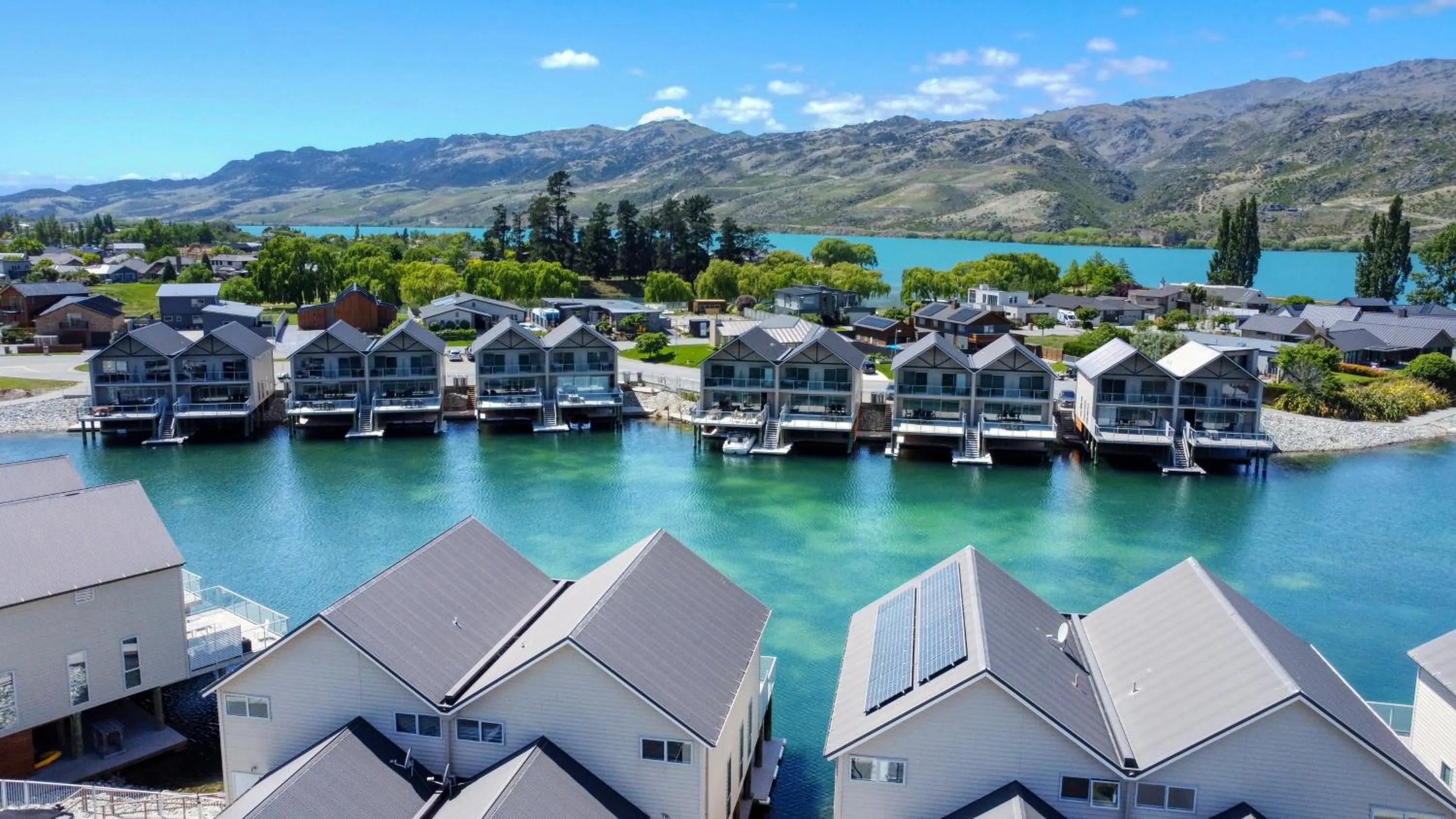 Bird's eye view in Marsden Lake Resort Central Otago