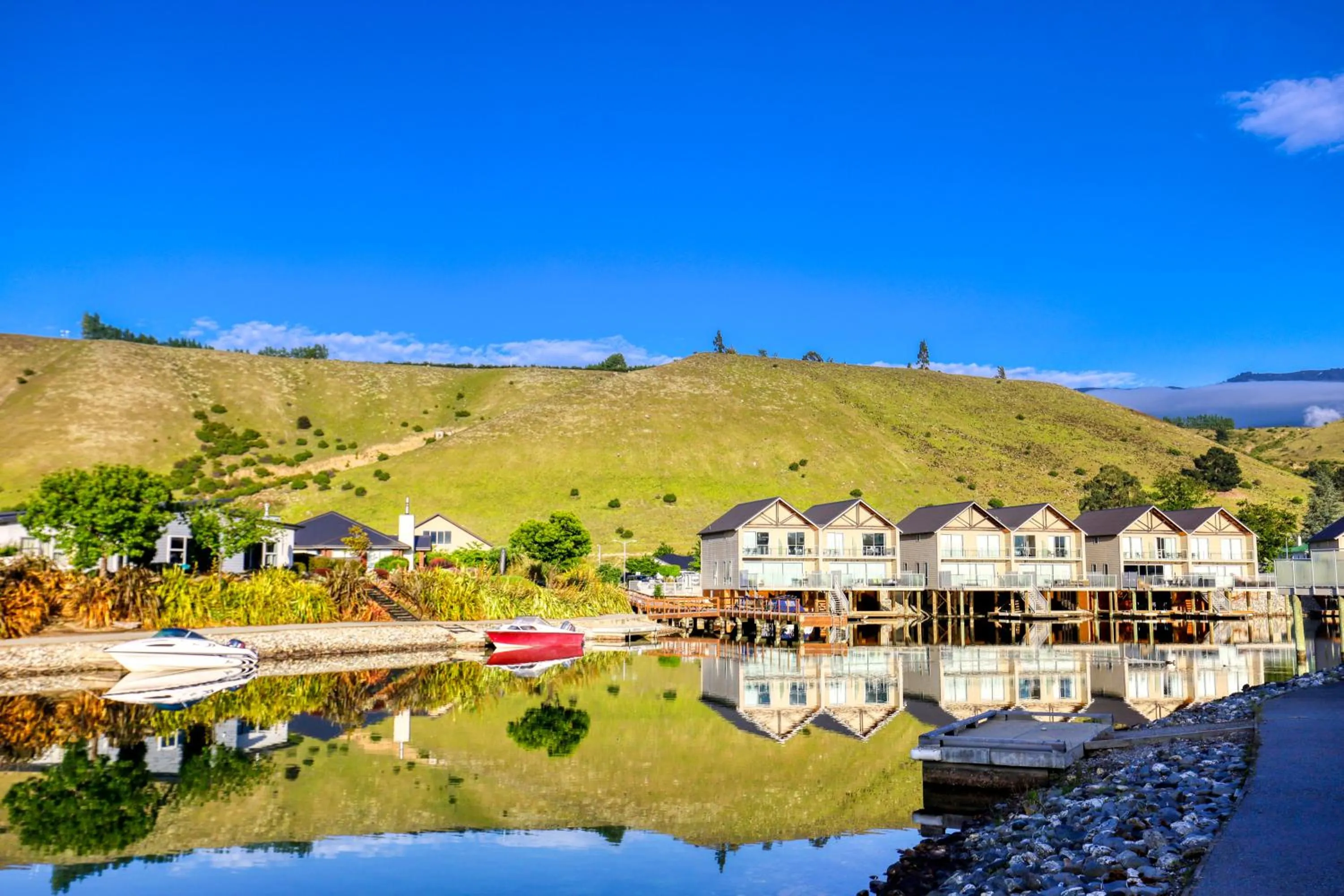 Natural landscape in Marsden Lake Resort Central Otago