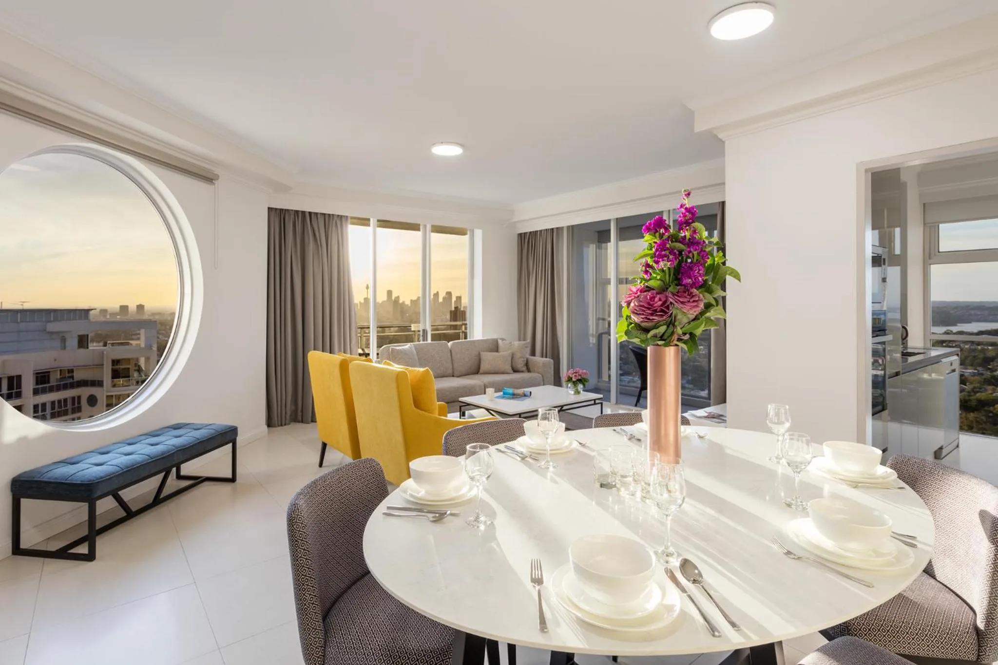 Living room in Meriton Suites Bondi Junction