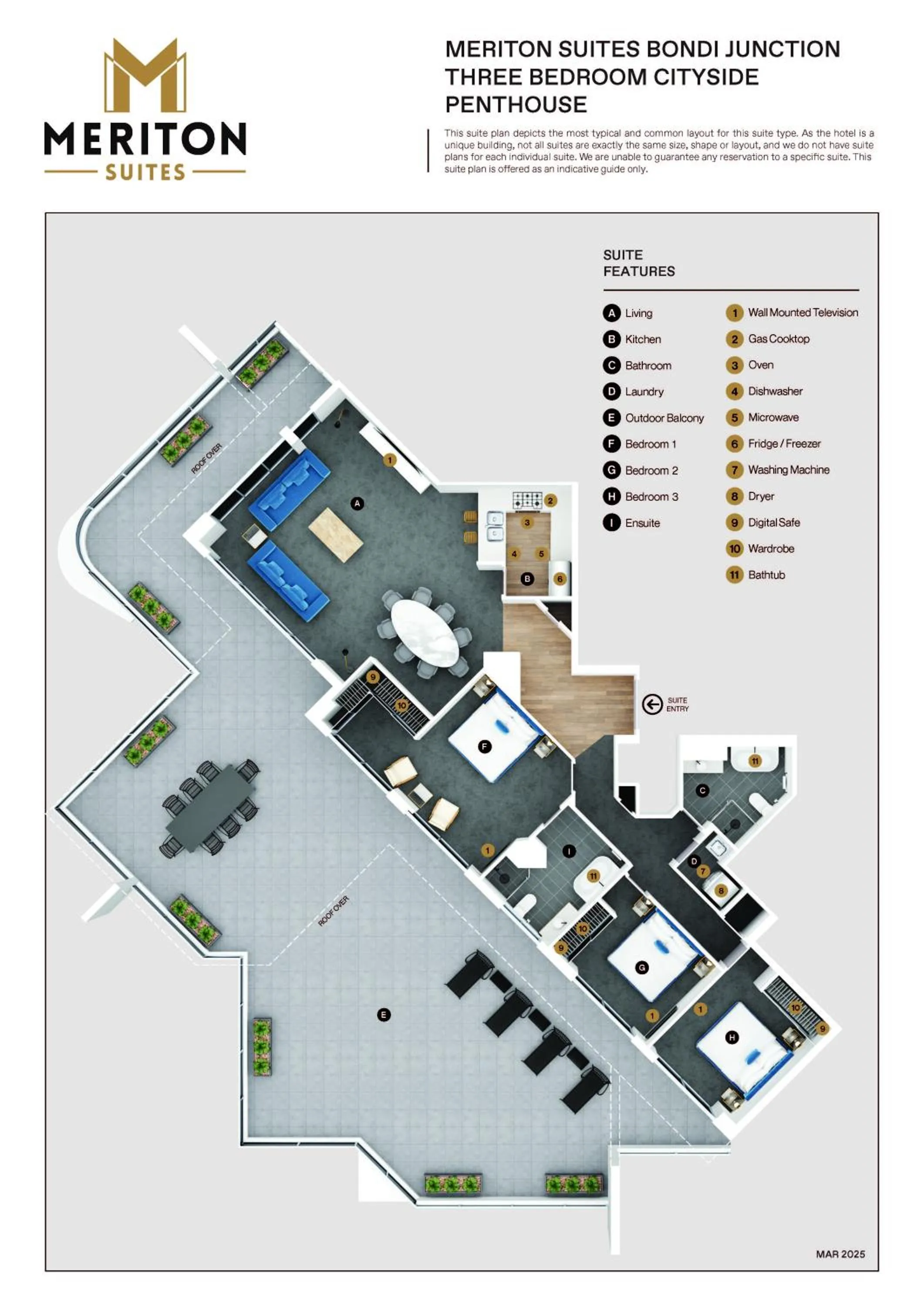 Floor plan in Meriton Suites Bondi Junction