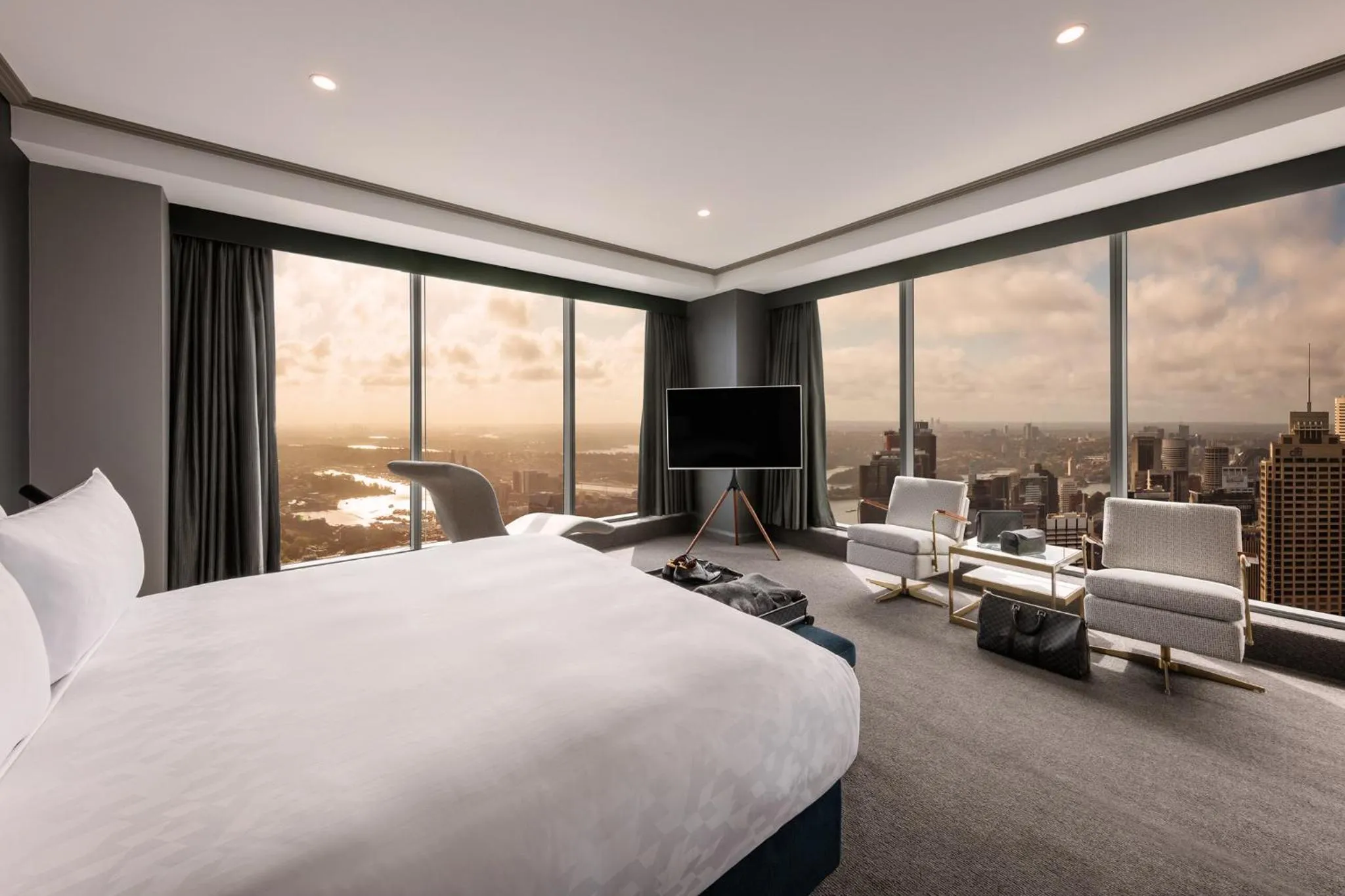 Bed in Meriton Suites World Tower, Sydney