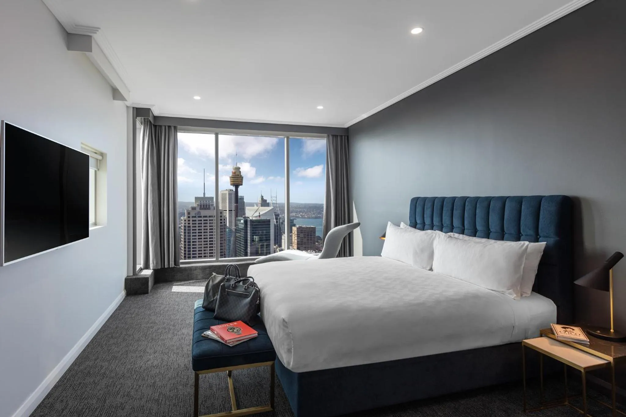 Bed in Meriton Suites World Tower, Sydney