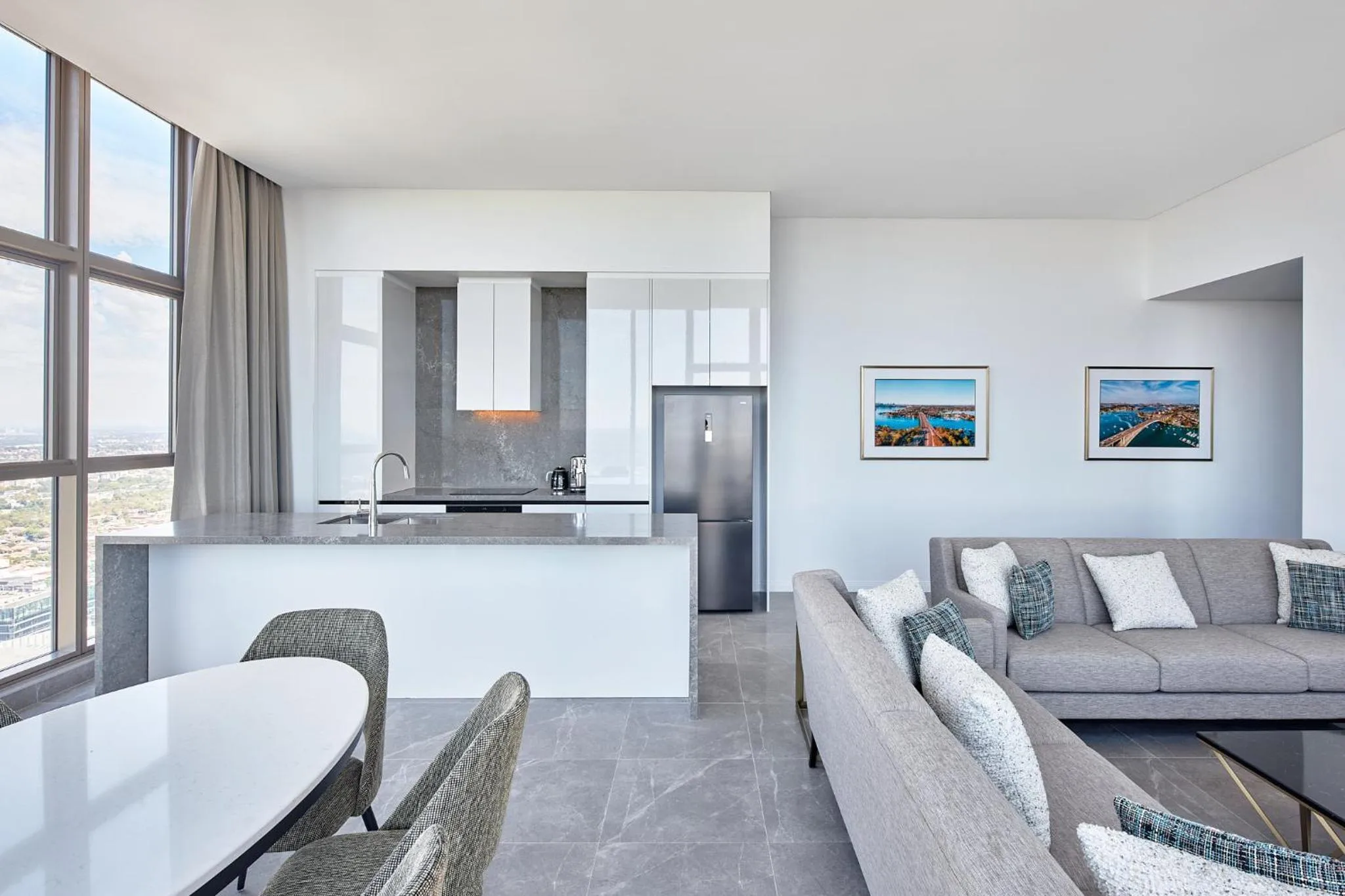 Living room in Meriton Suites George Street, Parramatta