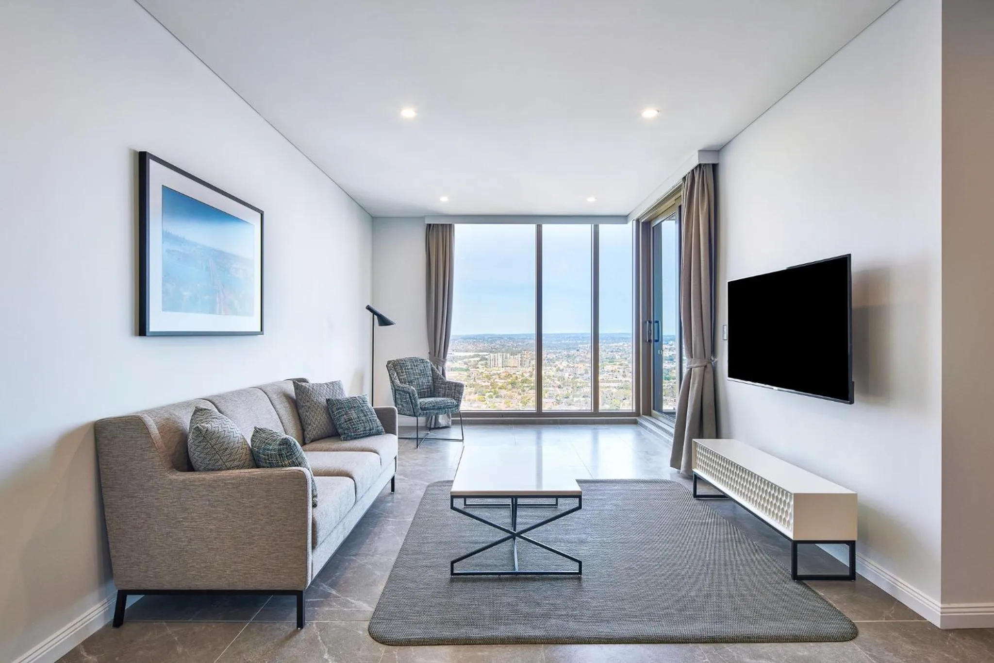 Living room in Meriton Suites George Street, Parramatta