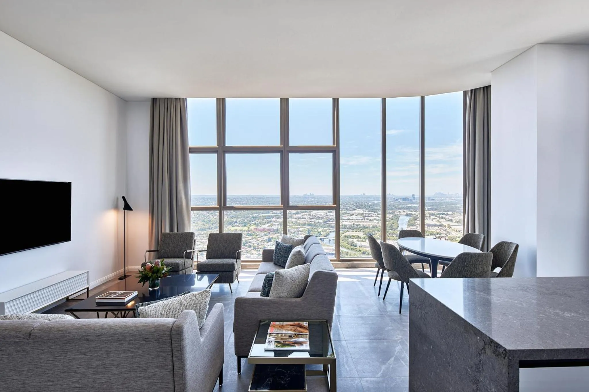 Living room in Meriton Suites George Street, Parramatta