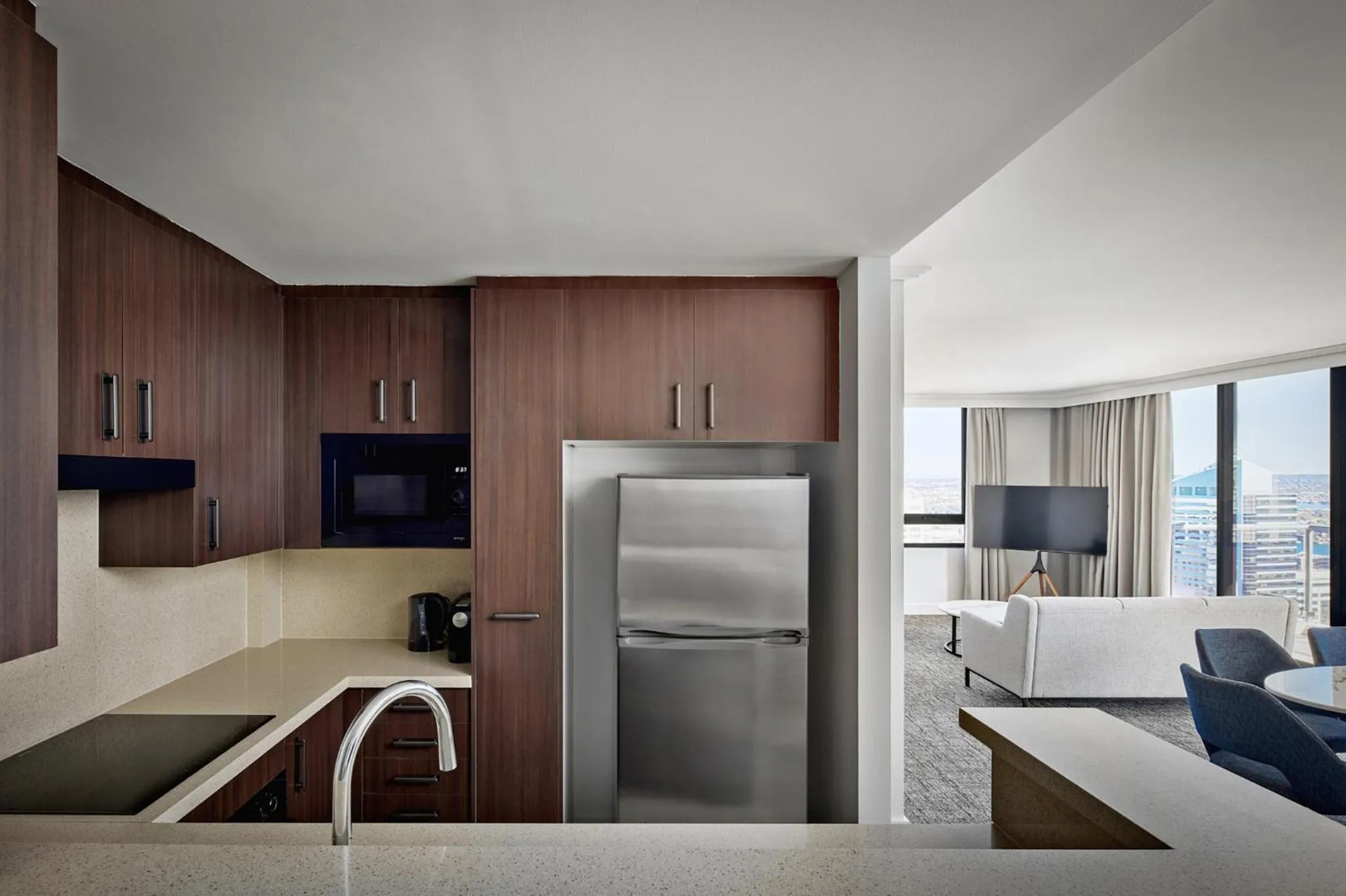 Bed in Meriton Suites Pitt Street, Sydney