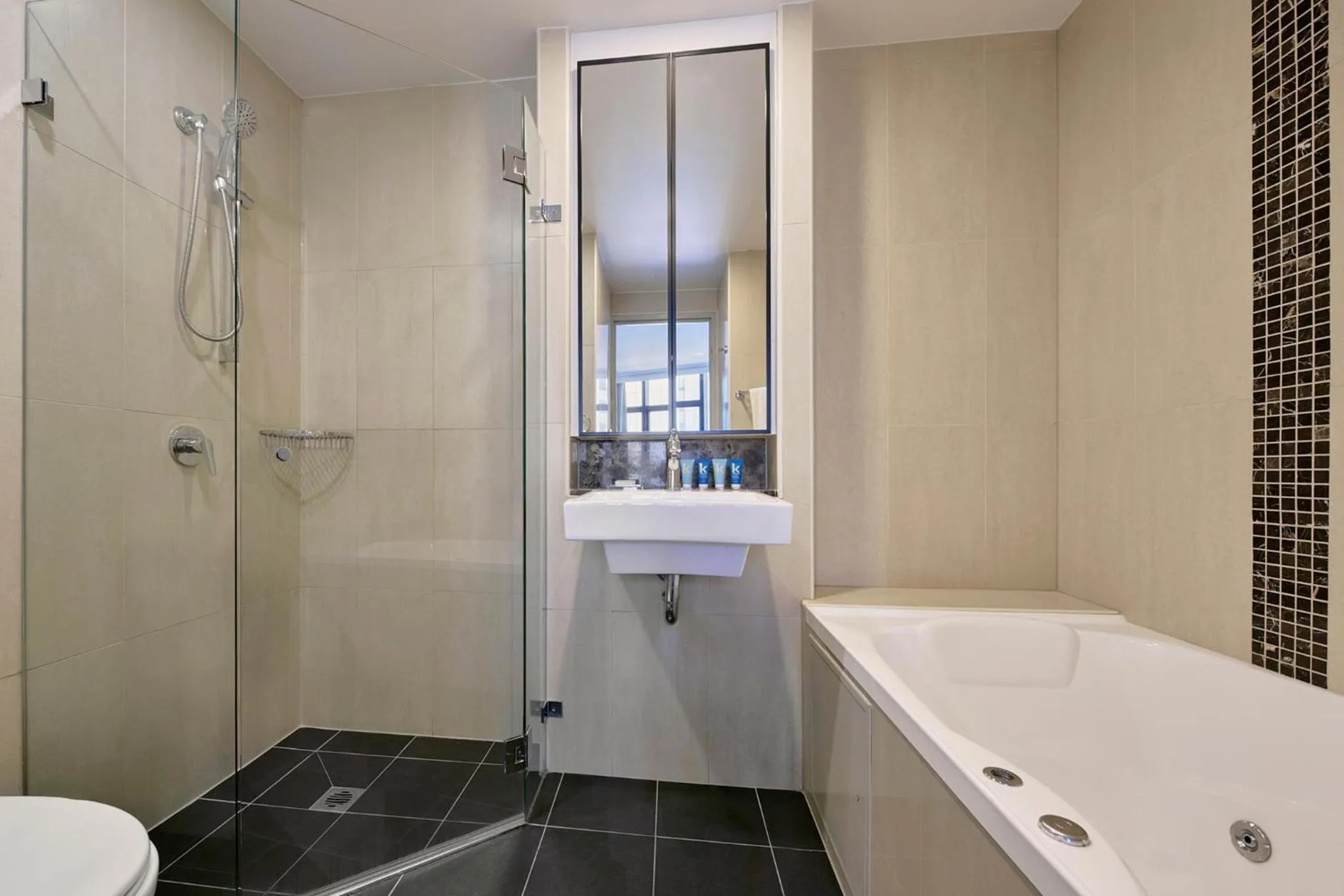 Shower in Meriton Suites Pitt Street, Sydney