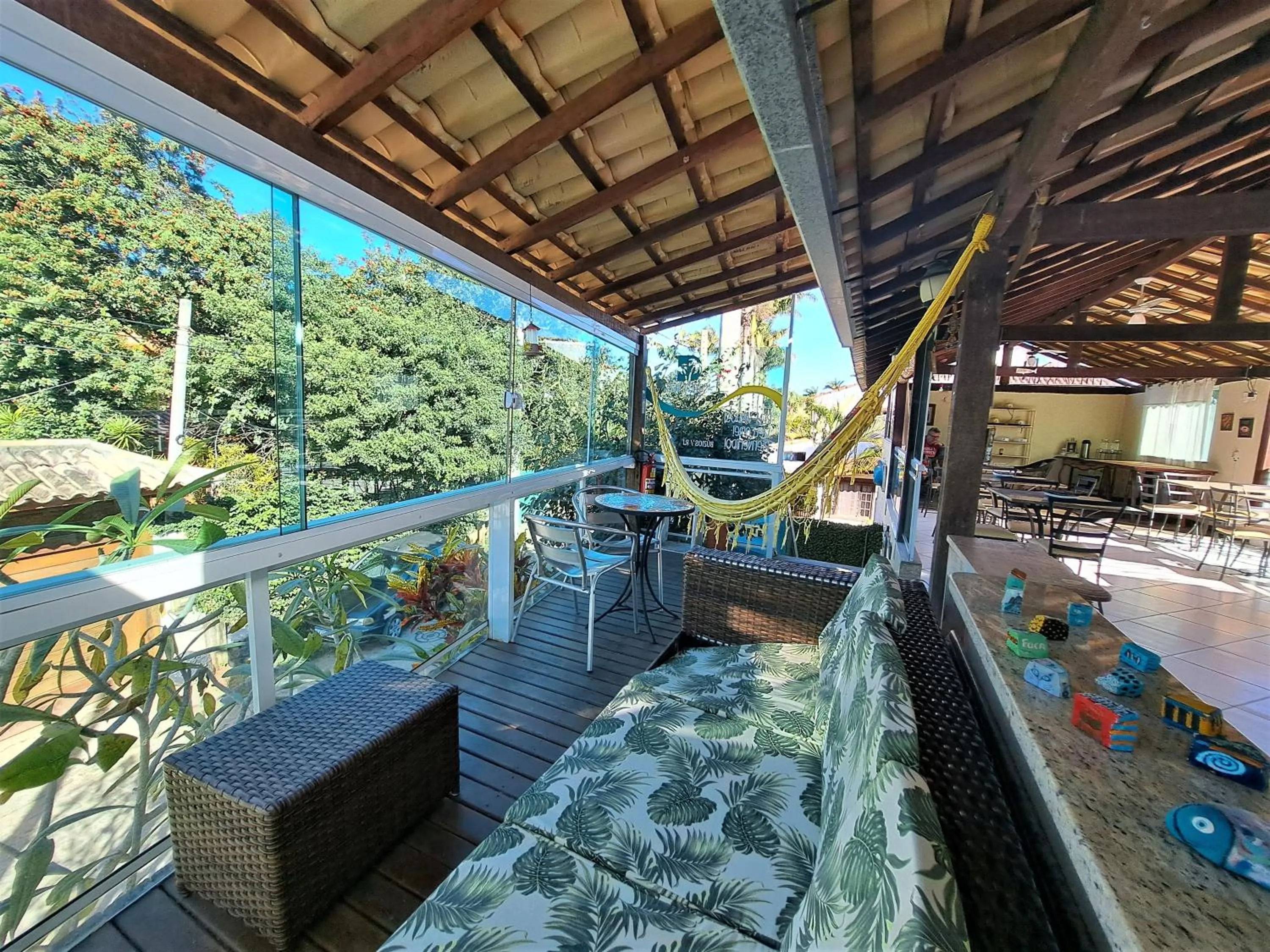 Seating area in As Palmeiras Pousada