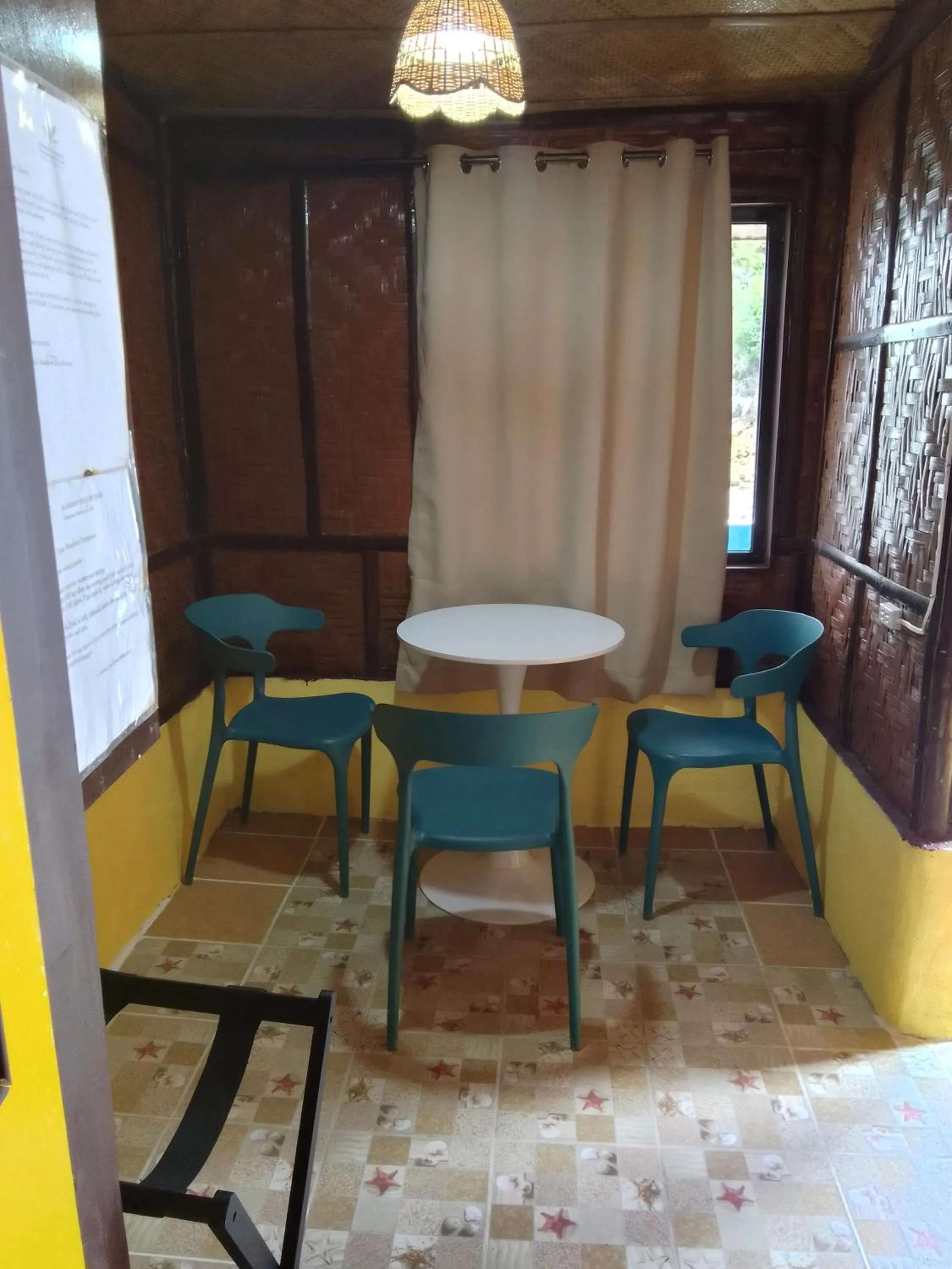 Seating area in MLK Bamboo Beachhouse