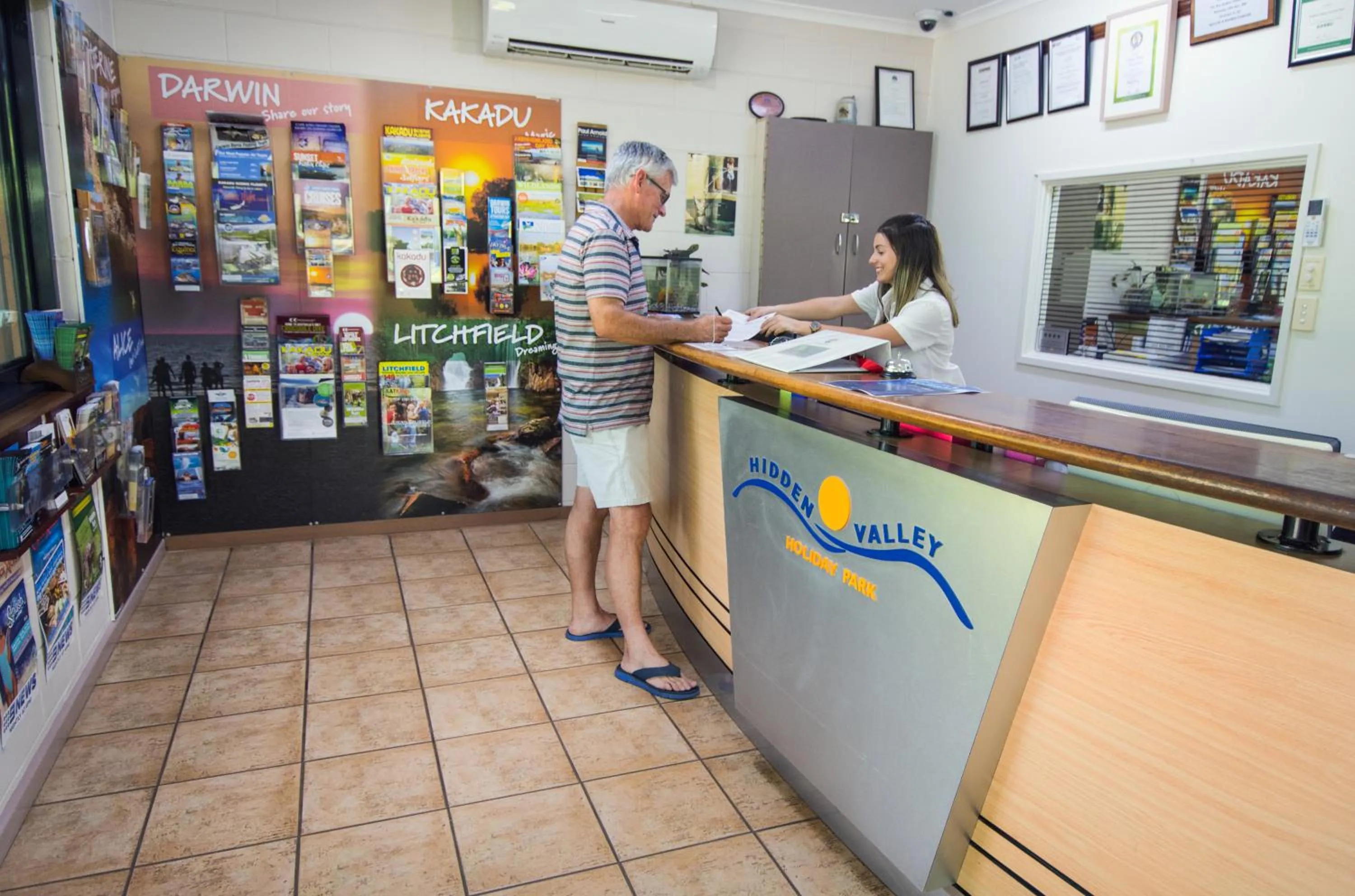 People in Hidden Valley Holiday Park Darwin