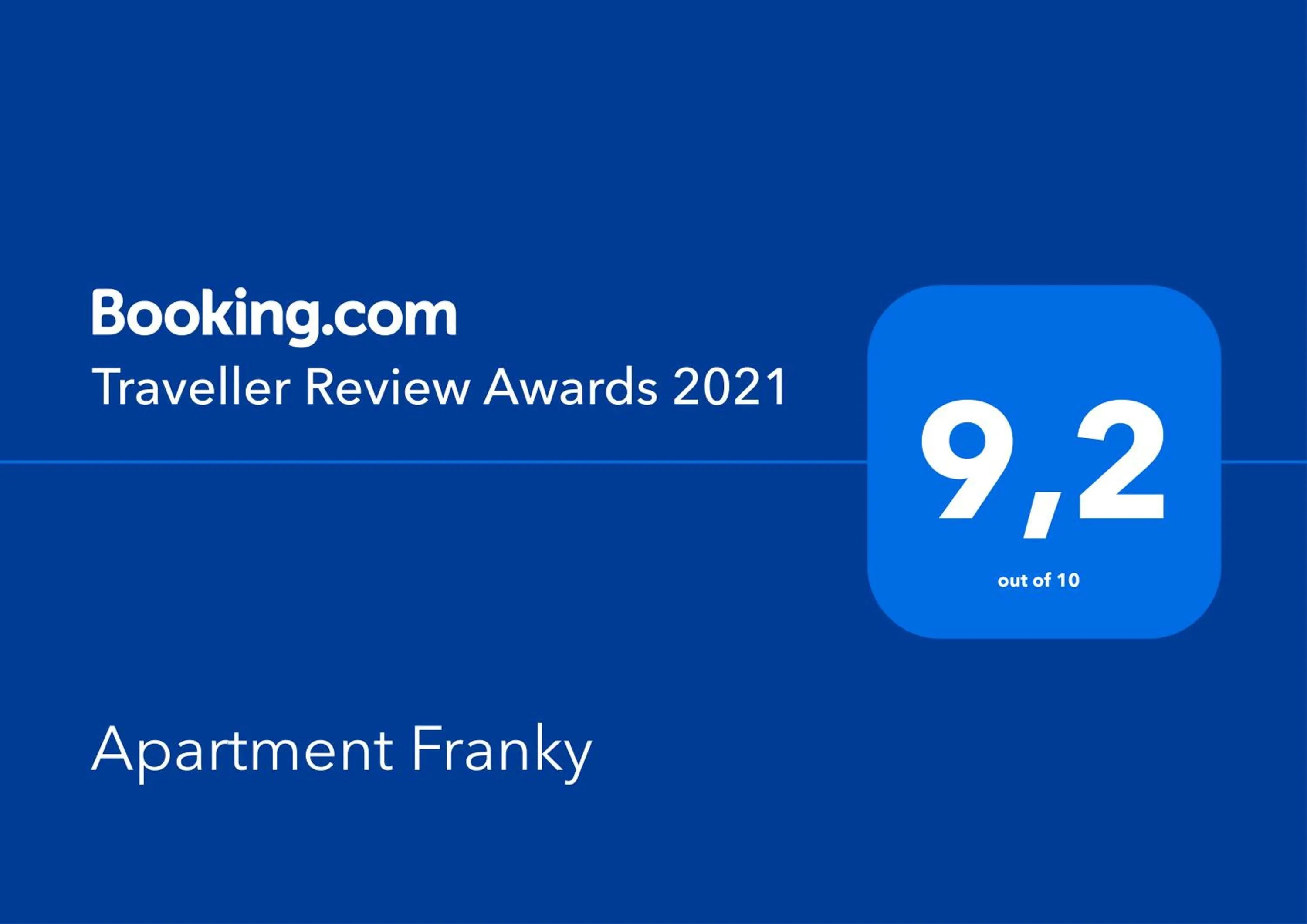 Certificate/Award in Apartment Franky
