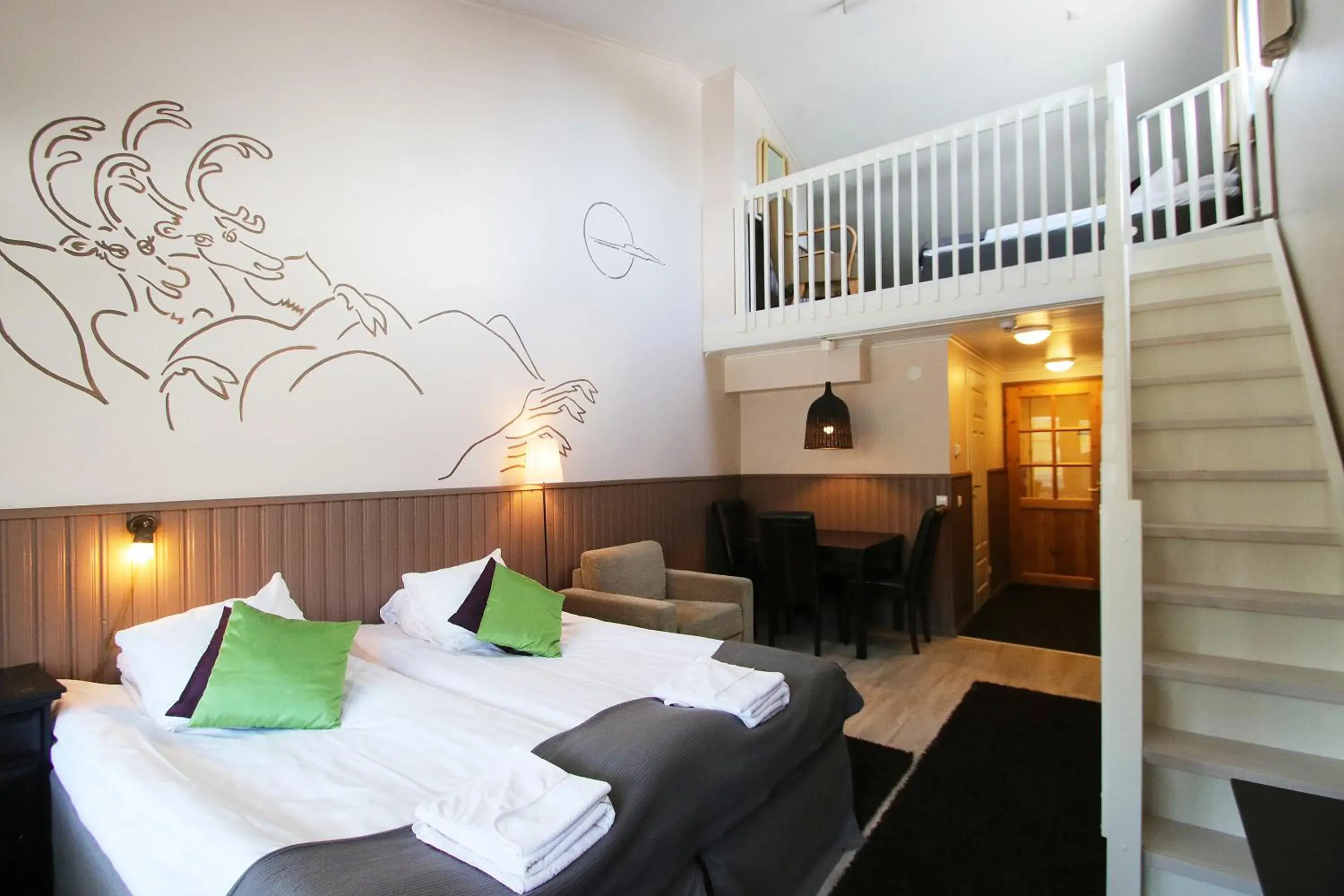 Bed in Hotel Hullu Poro Bed in Hotel Hullu Poro