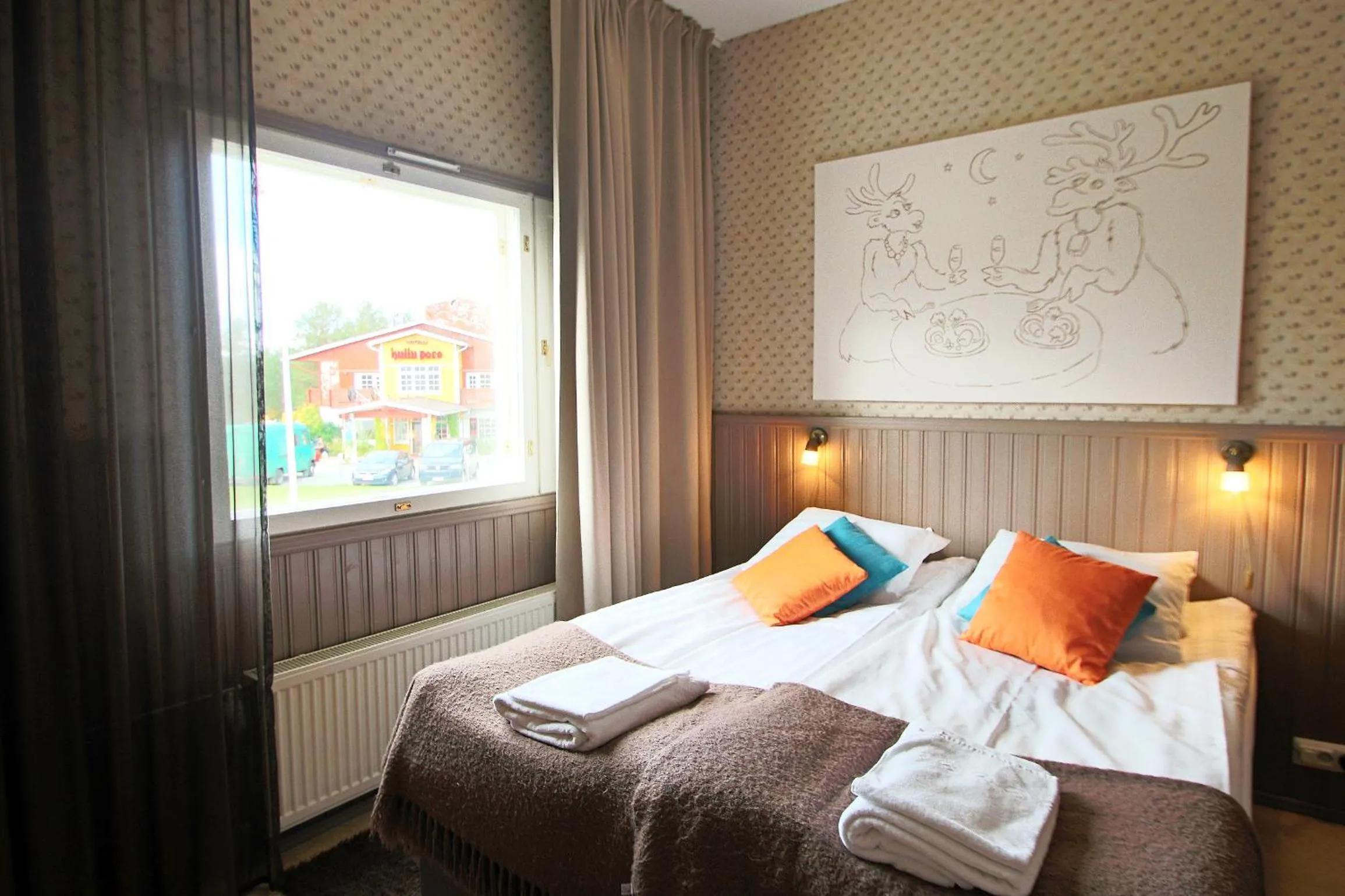 Bed in Hotel Hullu Poro