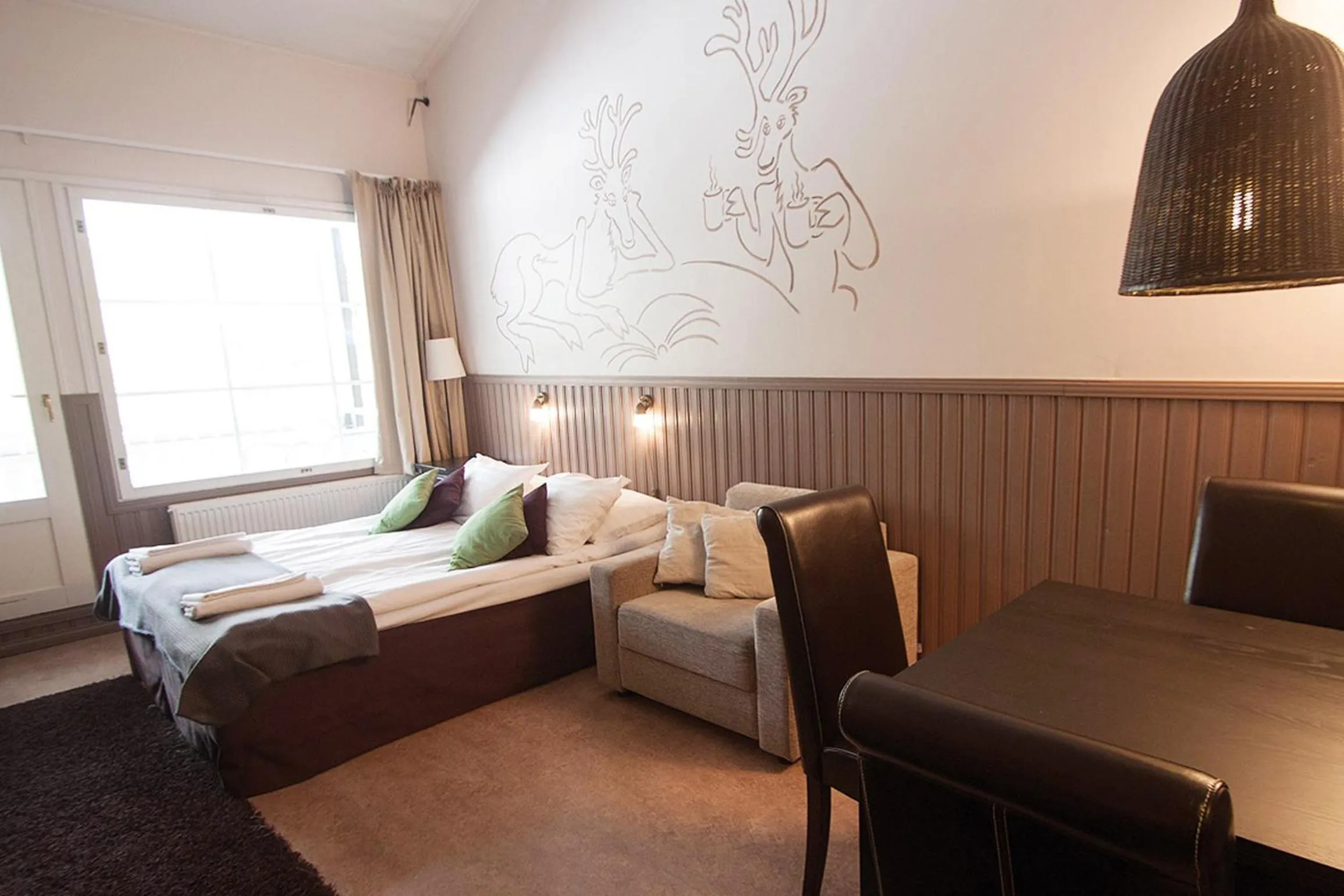 Bed in Hotel Hullu Poro