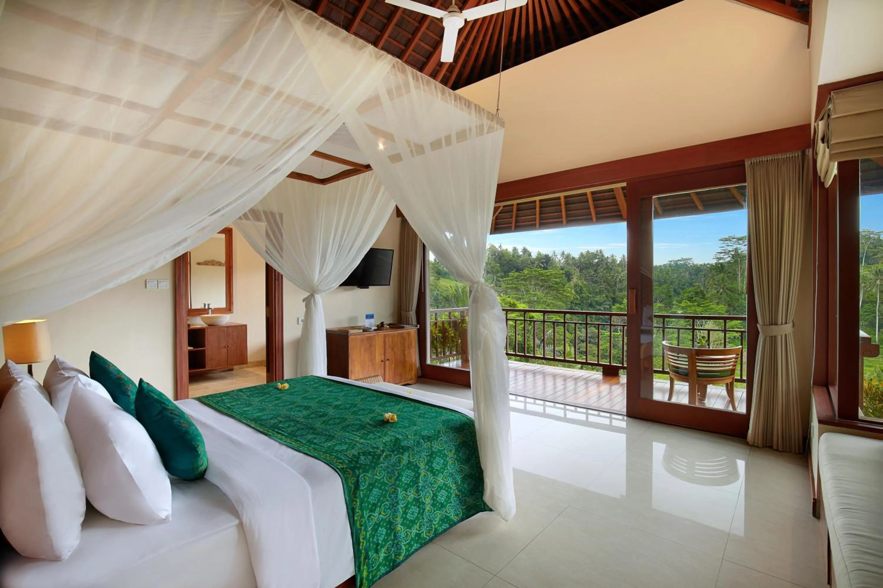 Bed in Jannata Resort and Spa