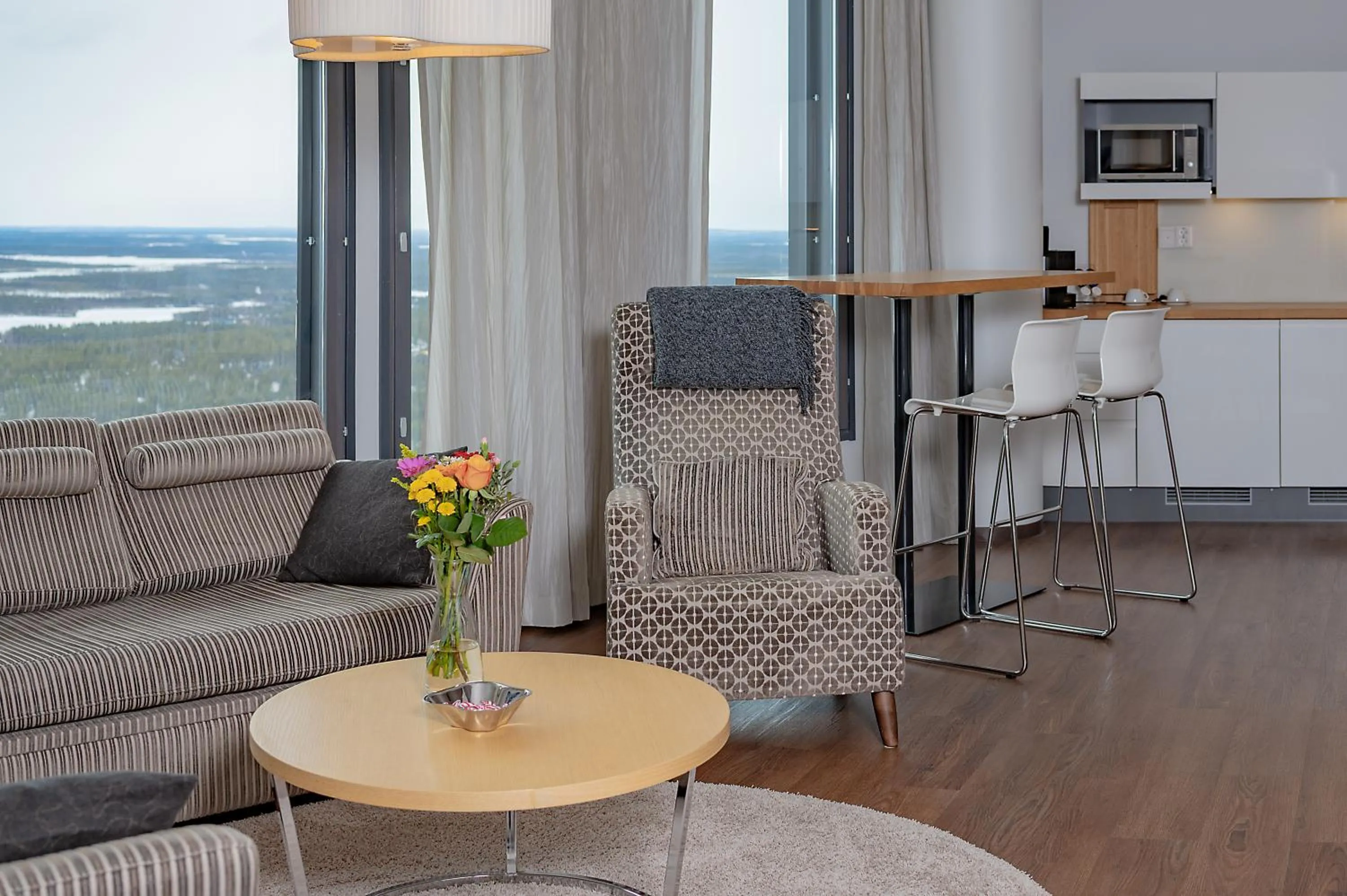 Seating area in Hotel Levi Panorama