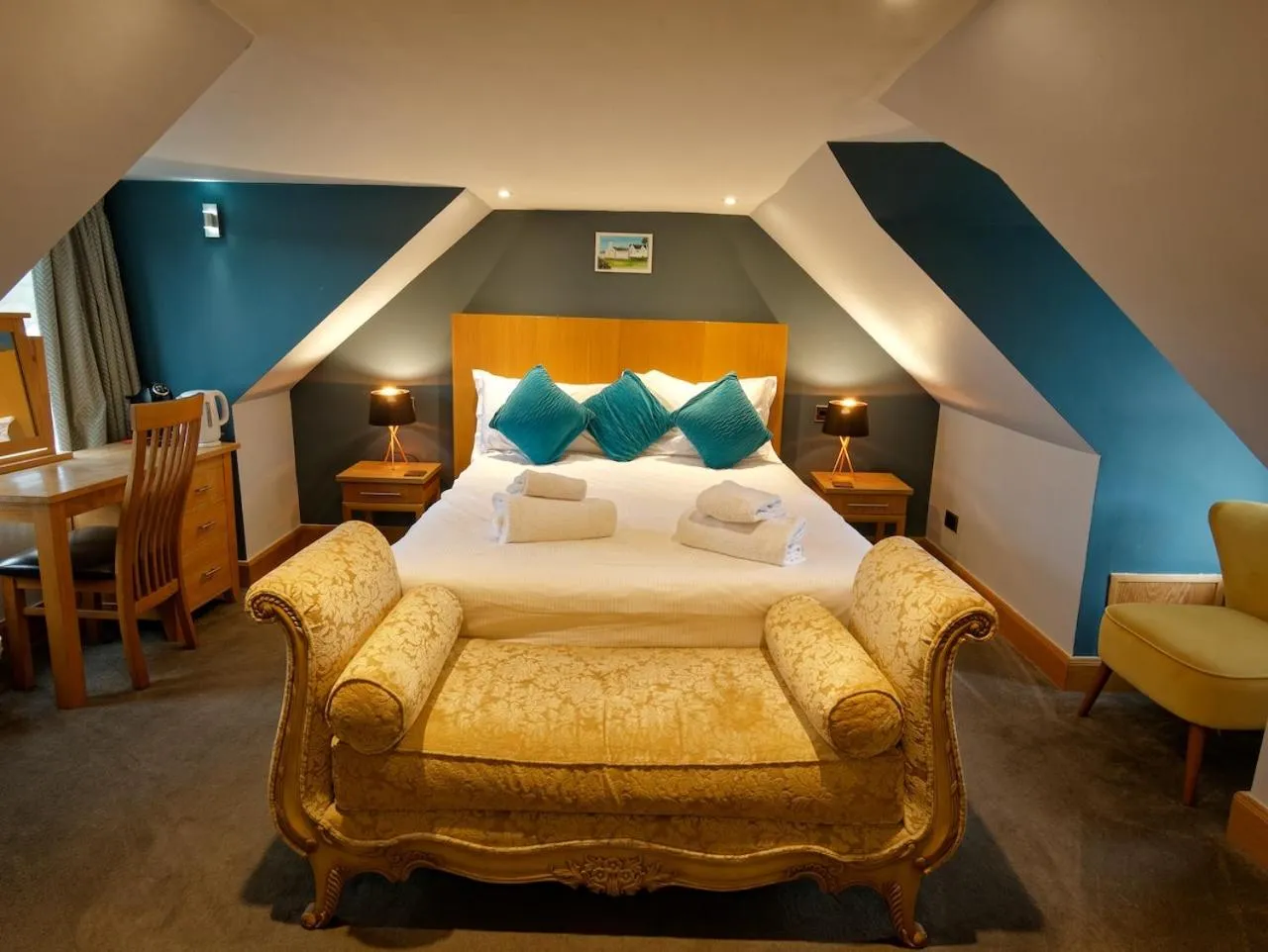 Bedroom, Bed in The Ship Inn - Winner Best Hotel Experience 2024 Visit Scotland