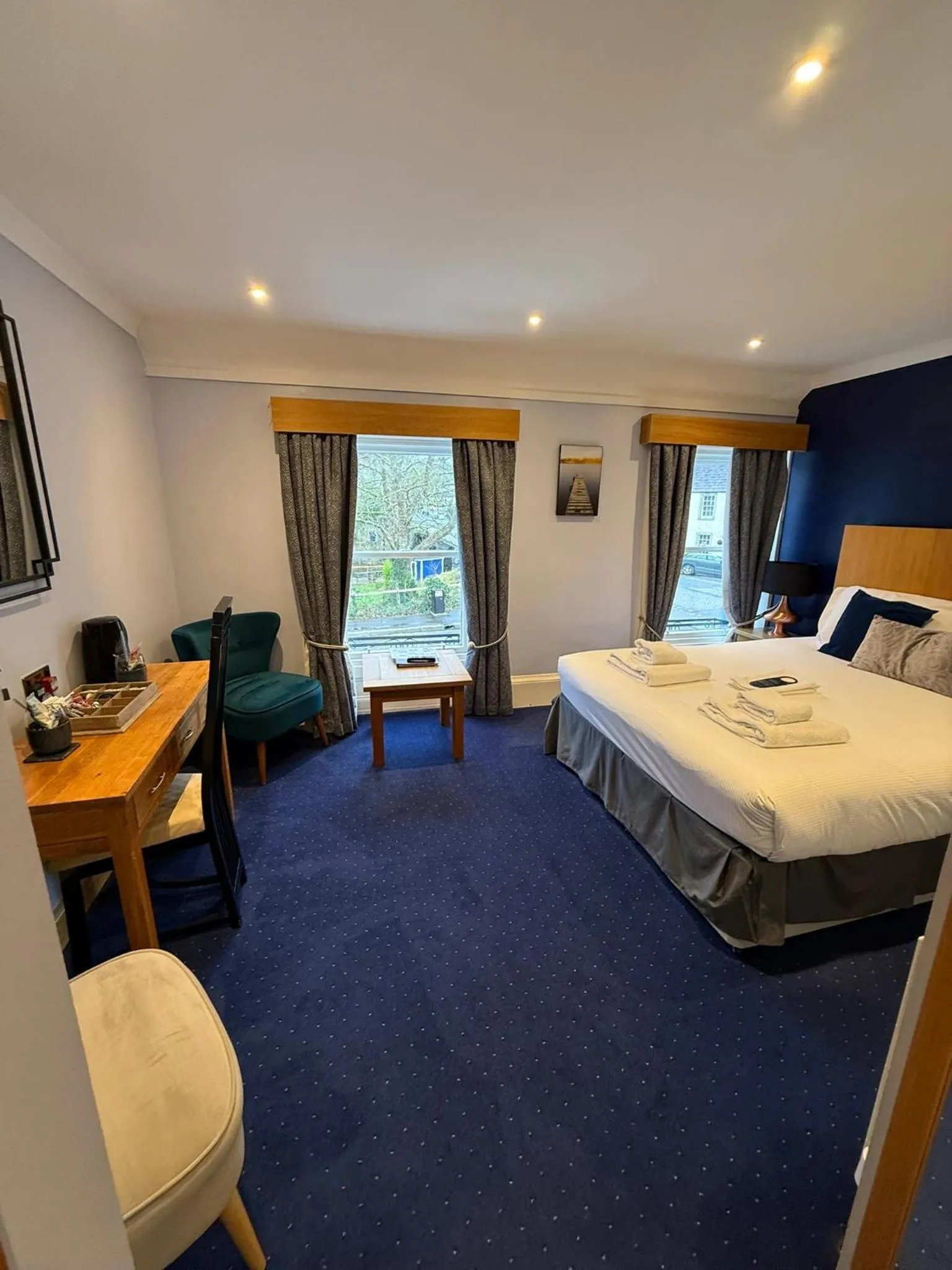 Bed in The Ship Inn - Winner Best Hotel Experience 2024 Visit Scotland