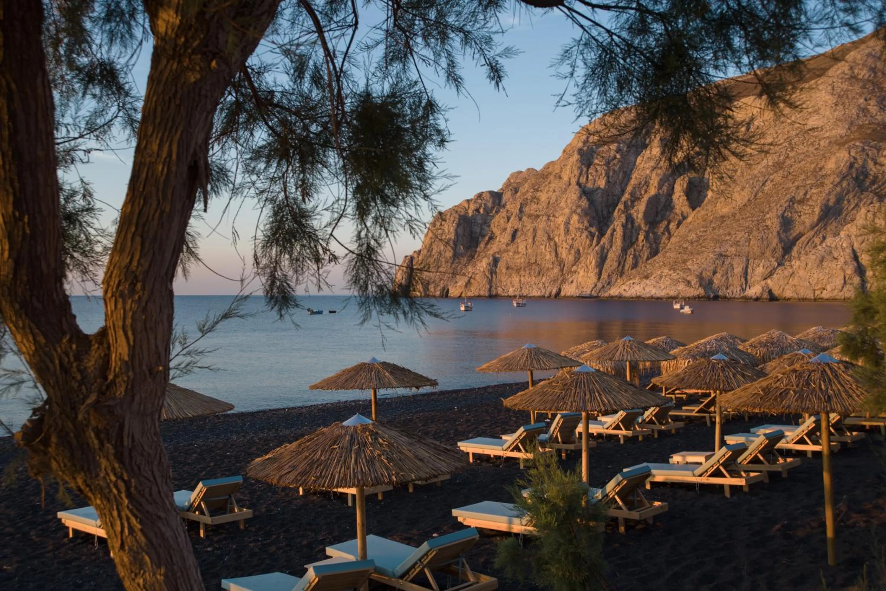 Beach in Santorini Crystal Blue Boutique Hotel