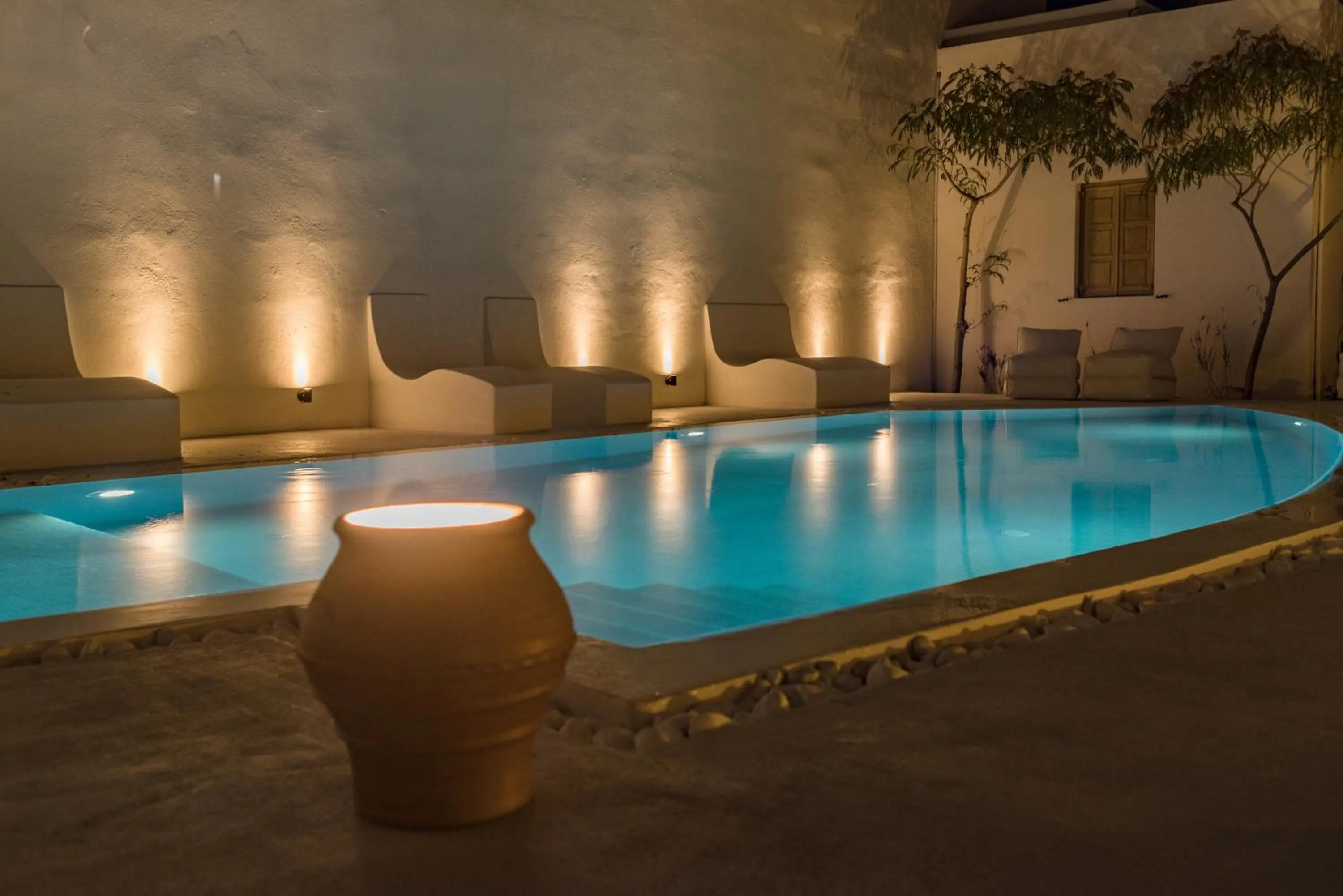 Pool view in Santorini Crystal Blue Boutique Hotel