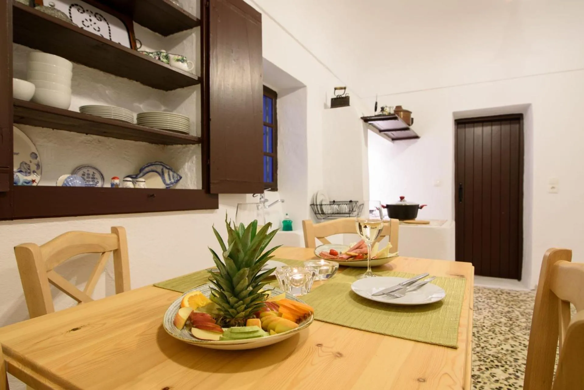 Kitchen or kitchenette in Santorini Crystal Blue Boutique Hotel