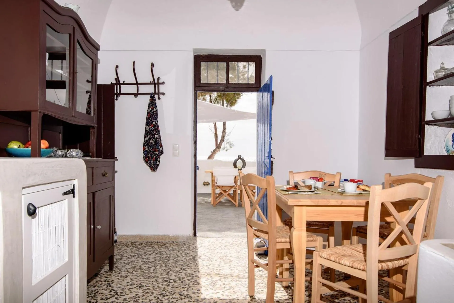 Kitchen or kitchenette in Santorini Crystal Blue Boutique Hotel