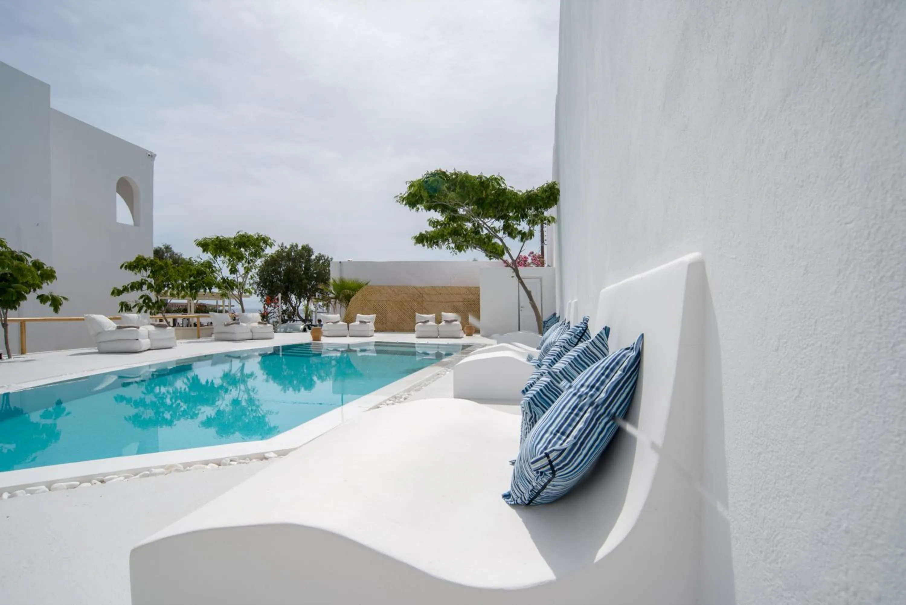 Pool view in Santorini Crystal Blue Boutique Hotel
