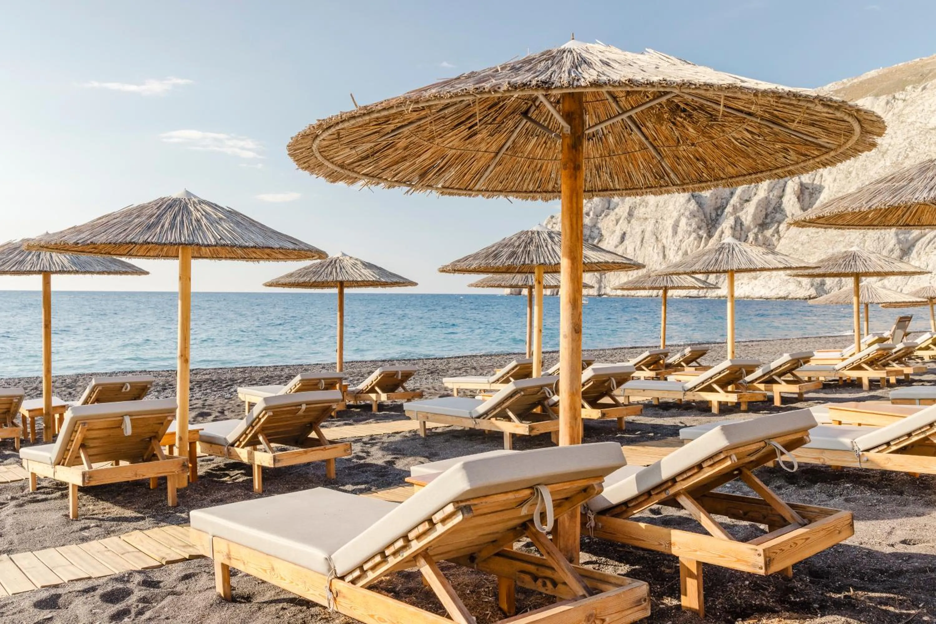 Beach in Santorini Crystal Blue Boutique Hotel
