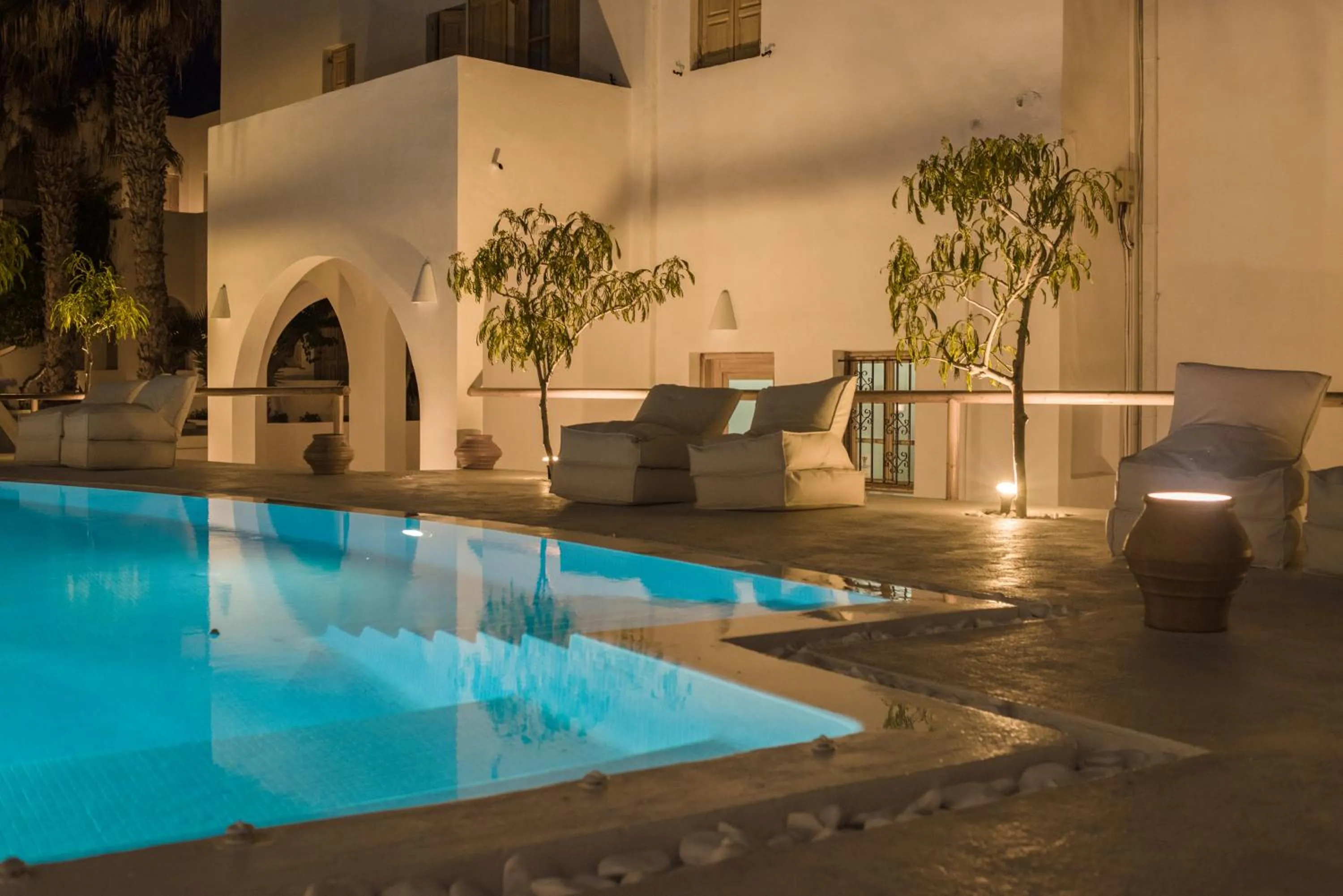 Pool view in Santorini Crystal Blue Boutique Hotel