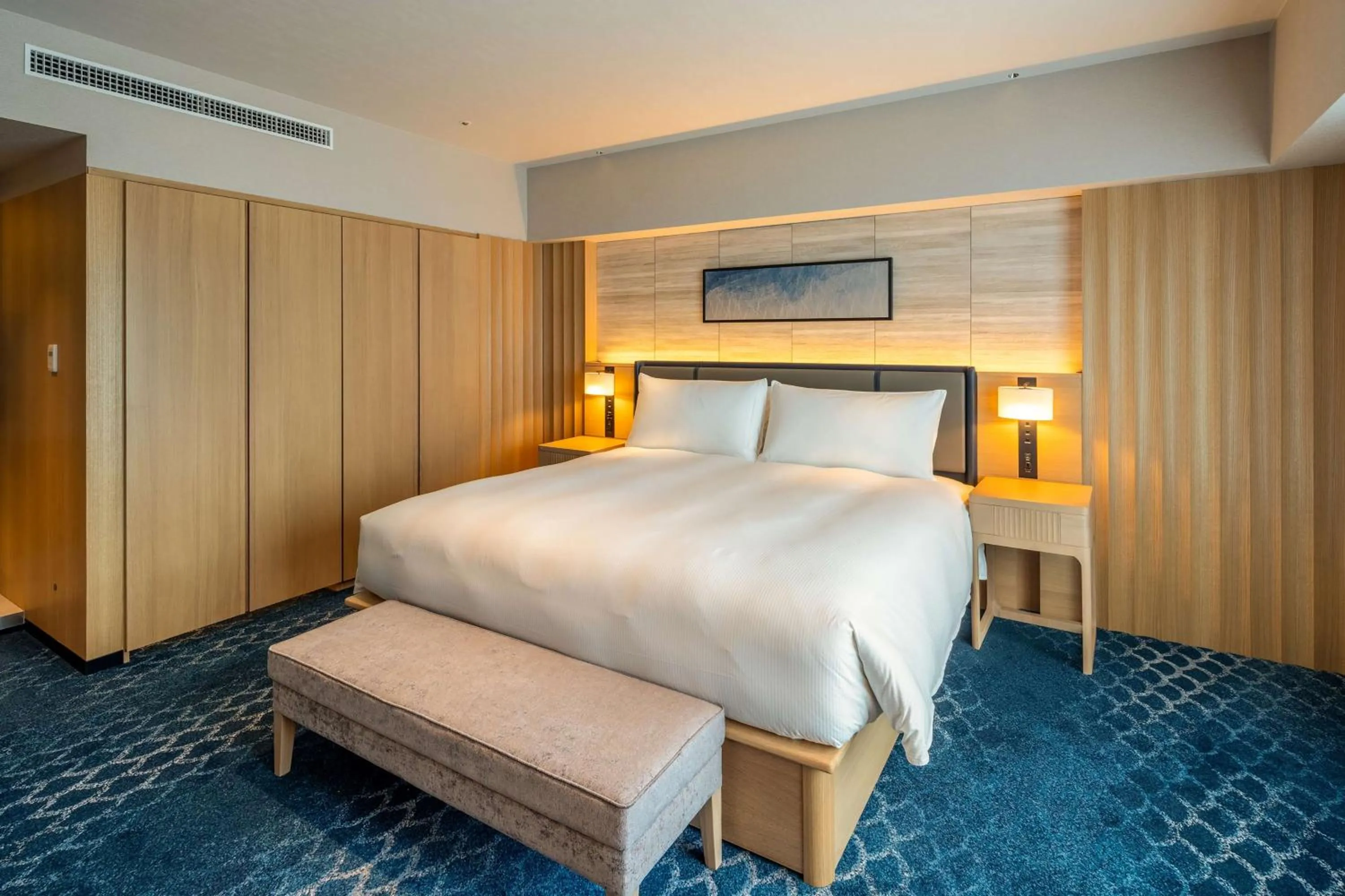 Bed in Hilton Tokyo Bay